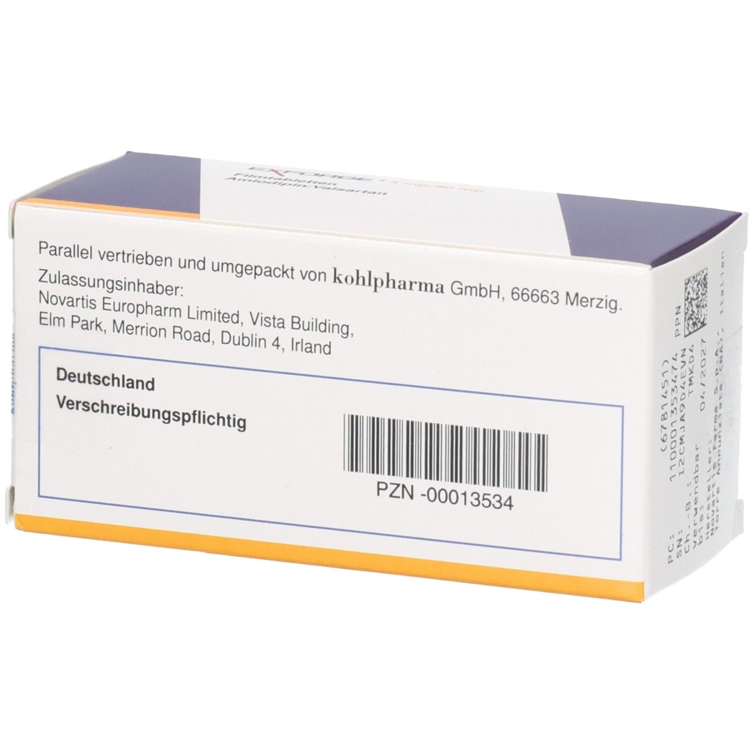 Exforge 5 mg/80 mg