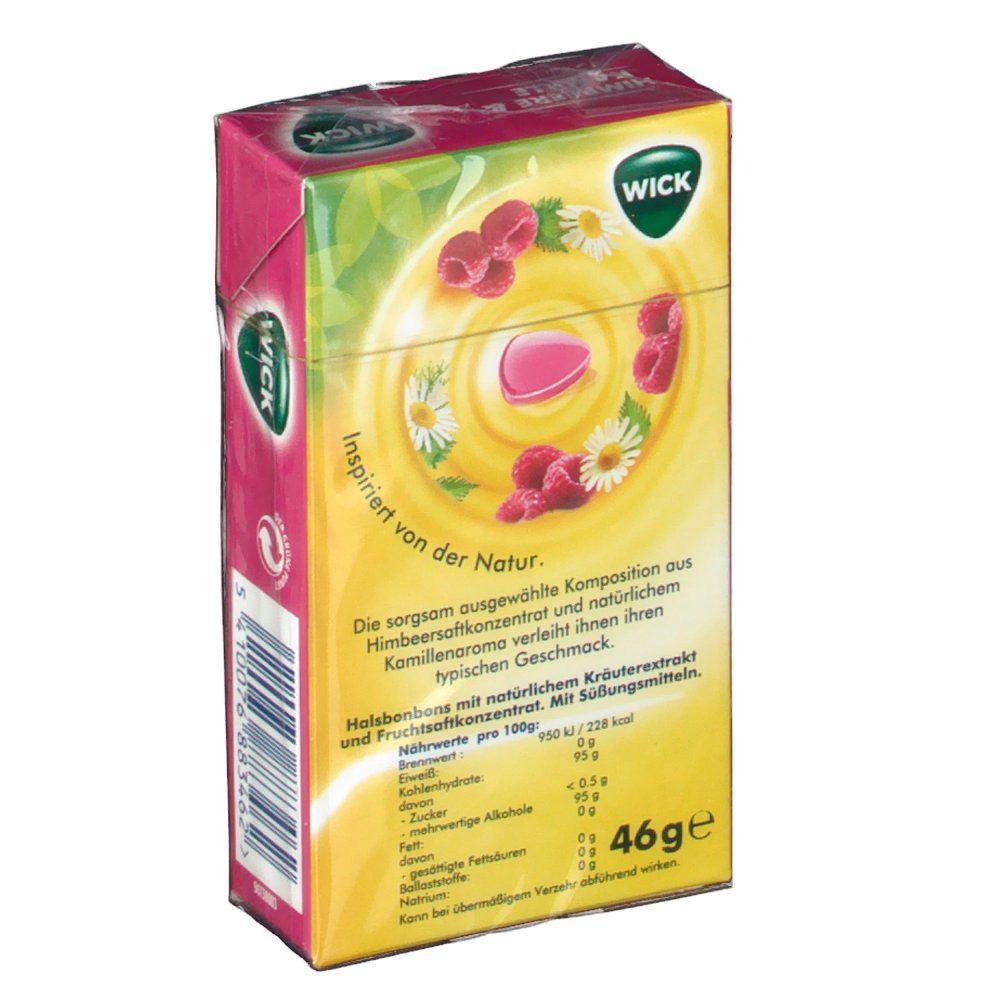 WICK Himbeere & Kamille Bonbons ohne  Zucker