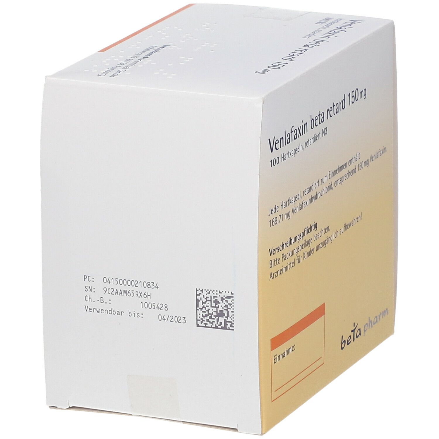 Venlafaxin beta retard 150 mg