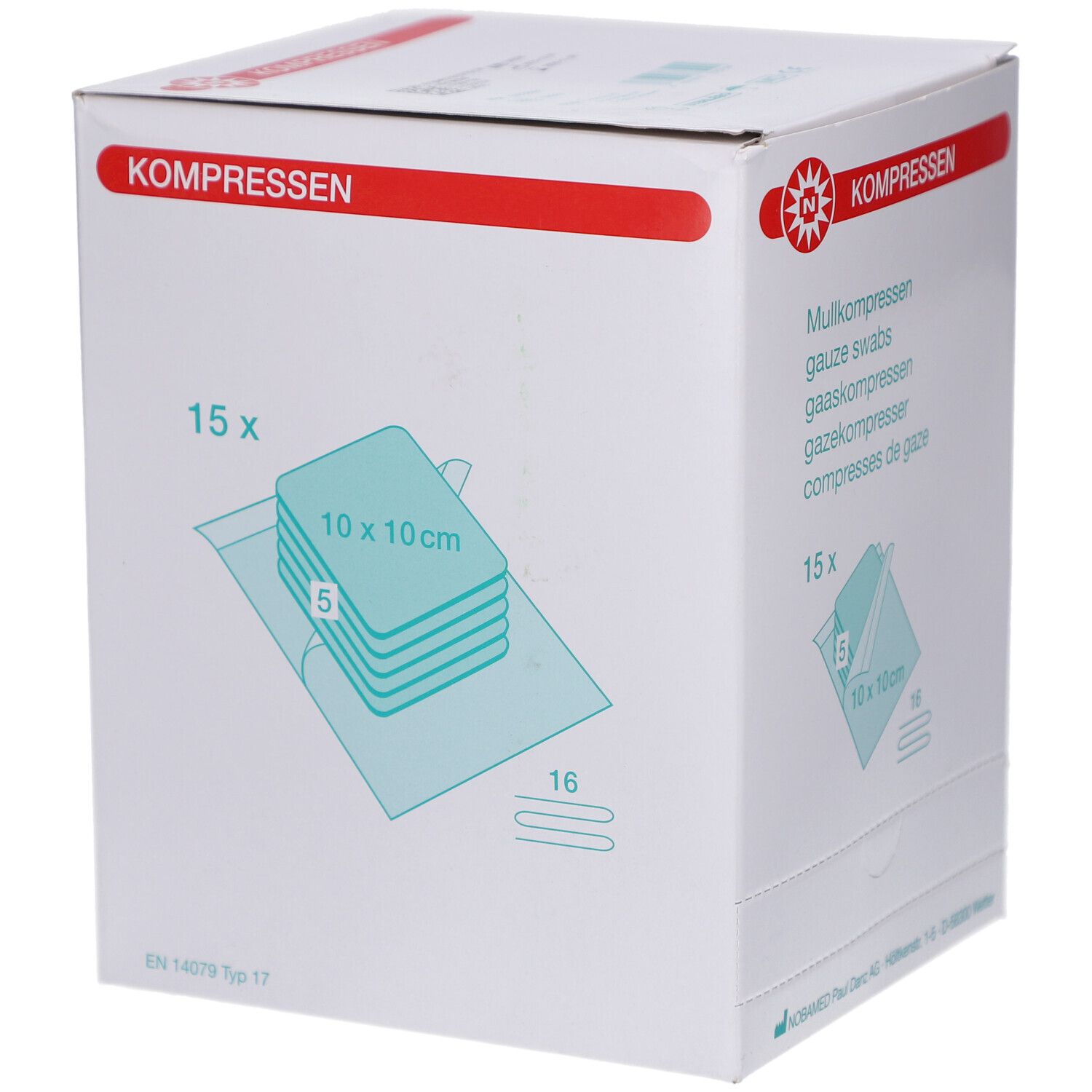 MULLKOMPRESSEN 10x10 cm steril 16fach