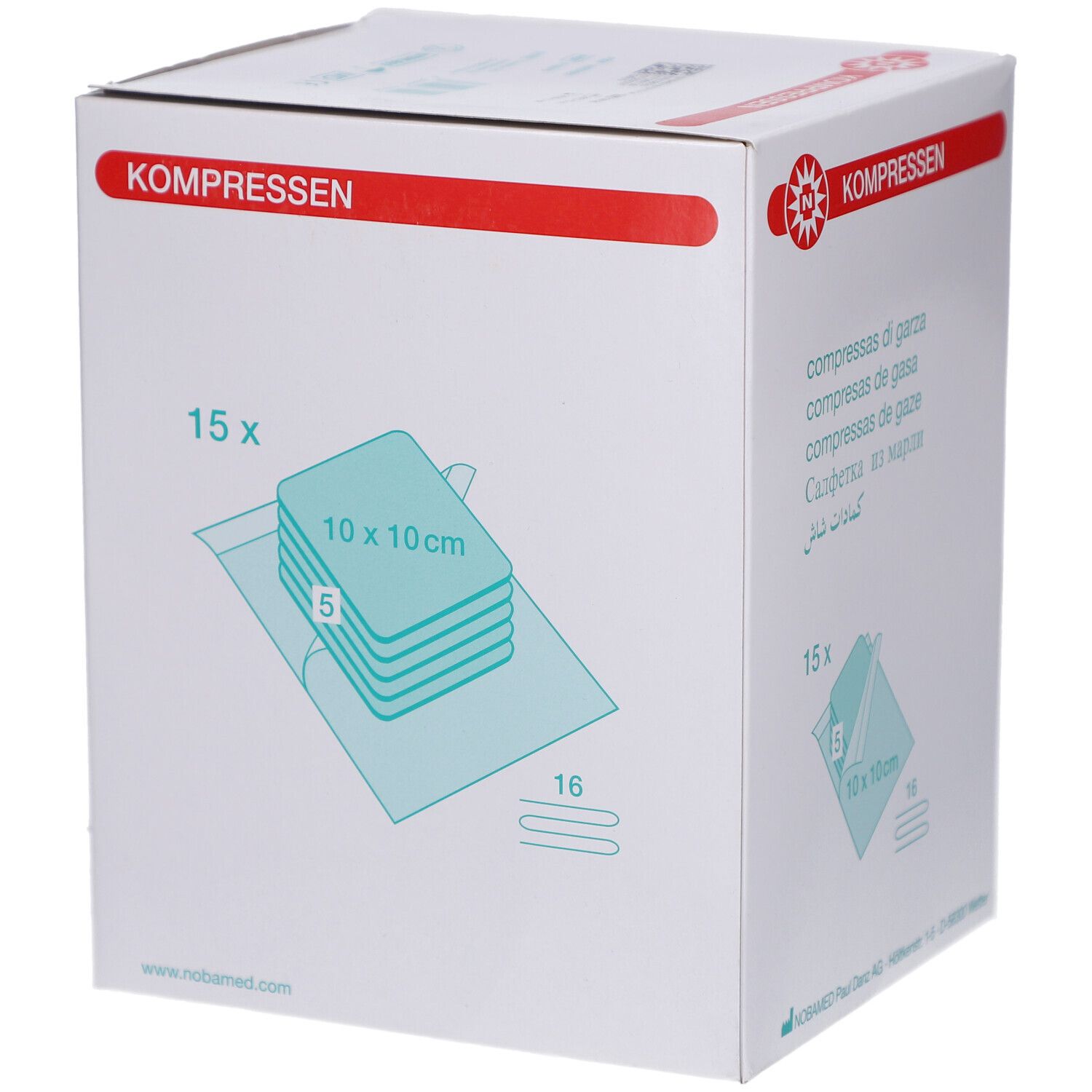 MULLKOMPRESSEN 10x10 cm steril 16fach