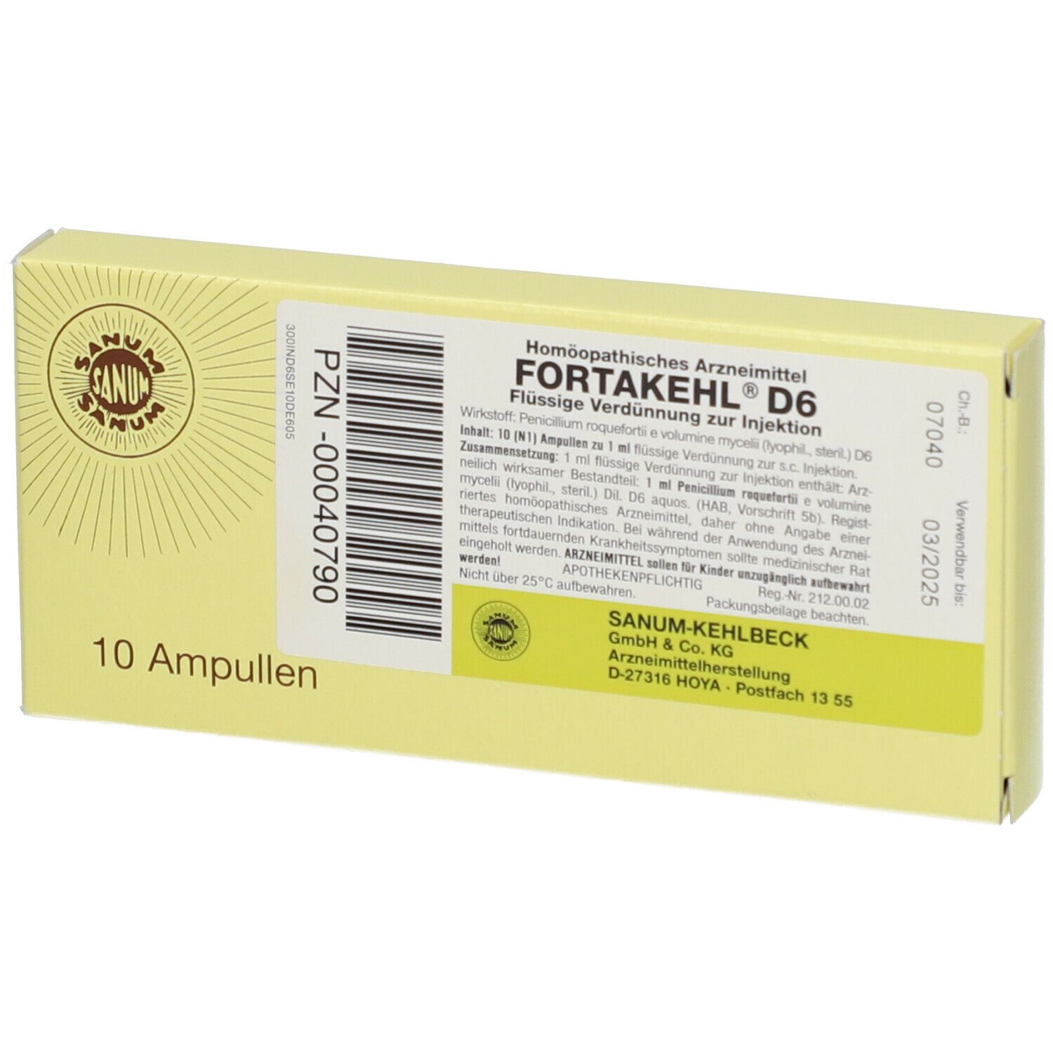 Fortakehl® D6 Ampullen