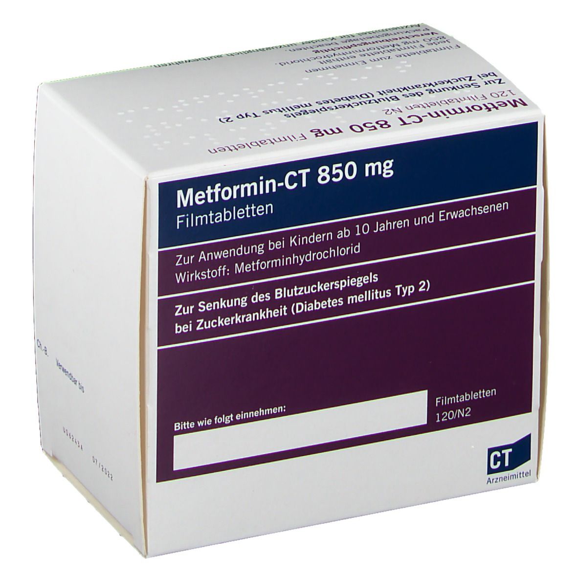 Metformin- Ct 850 mg Filmtabletten