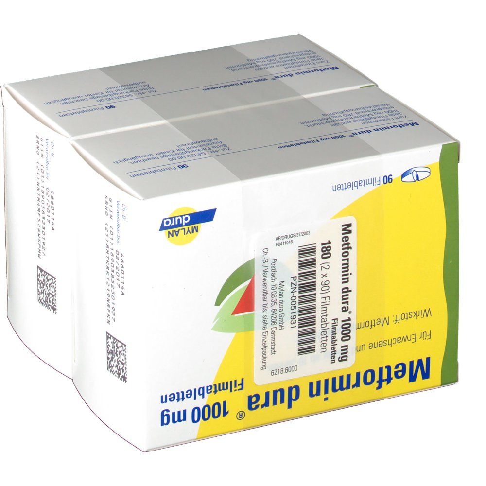 METFORMIN dura 1.000 mg Filmtabletten