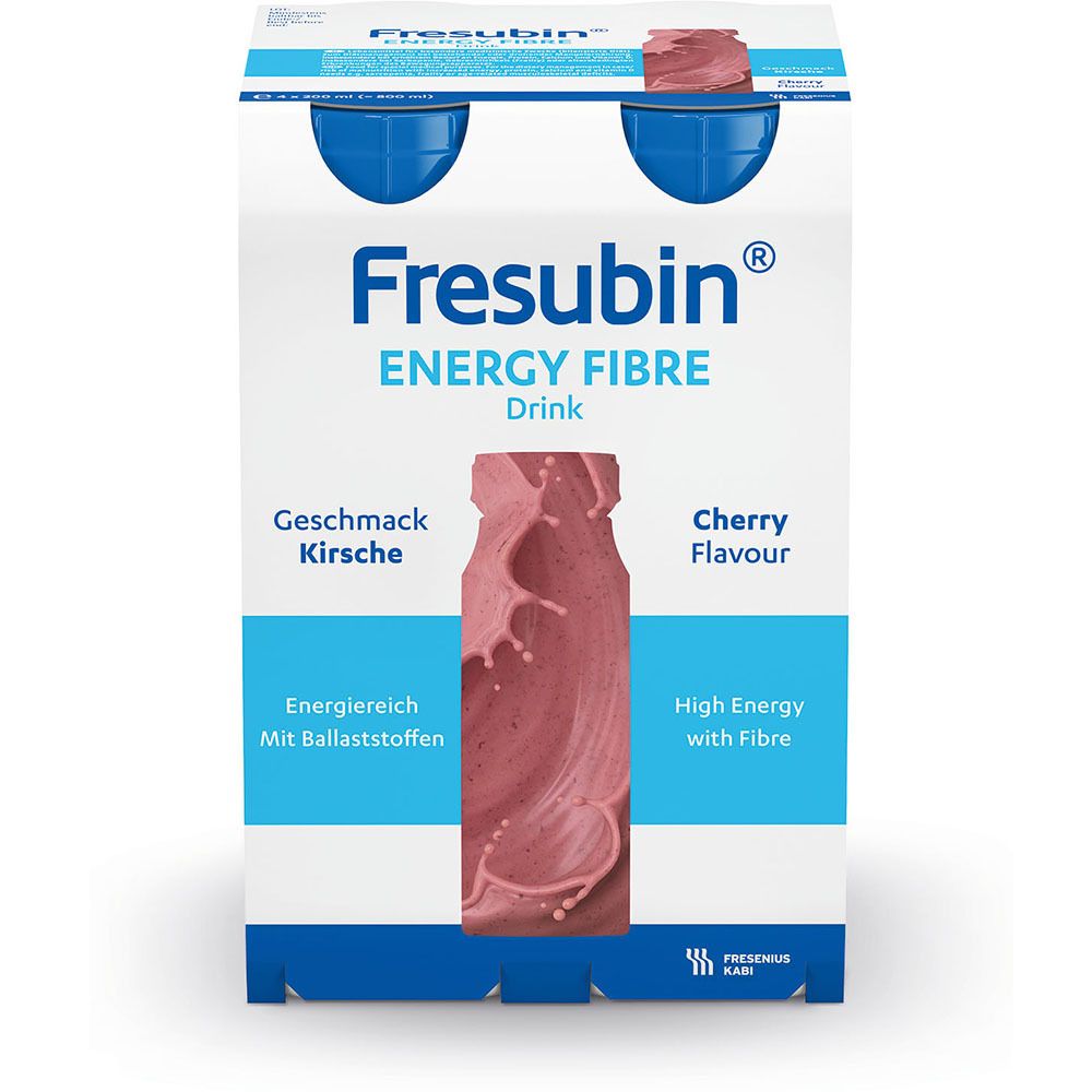 Fresubin Energy Fibre Trinknahrung Kirsche | Astronautennahrung & Aufbaukost mit Vitaminen