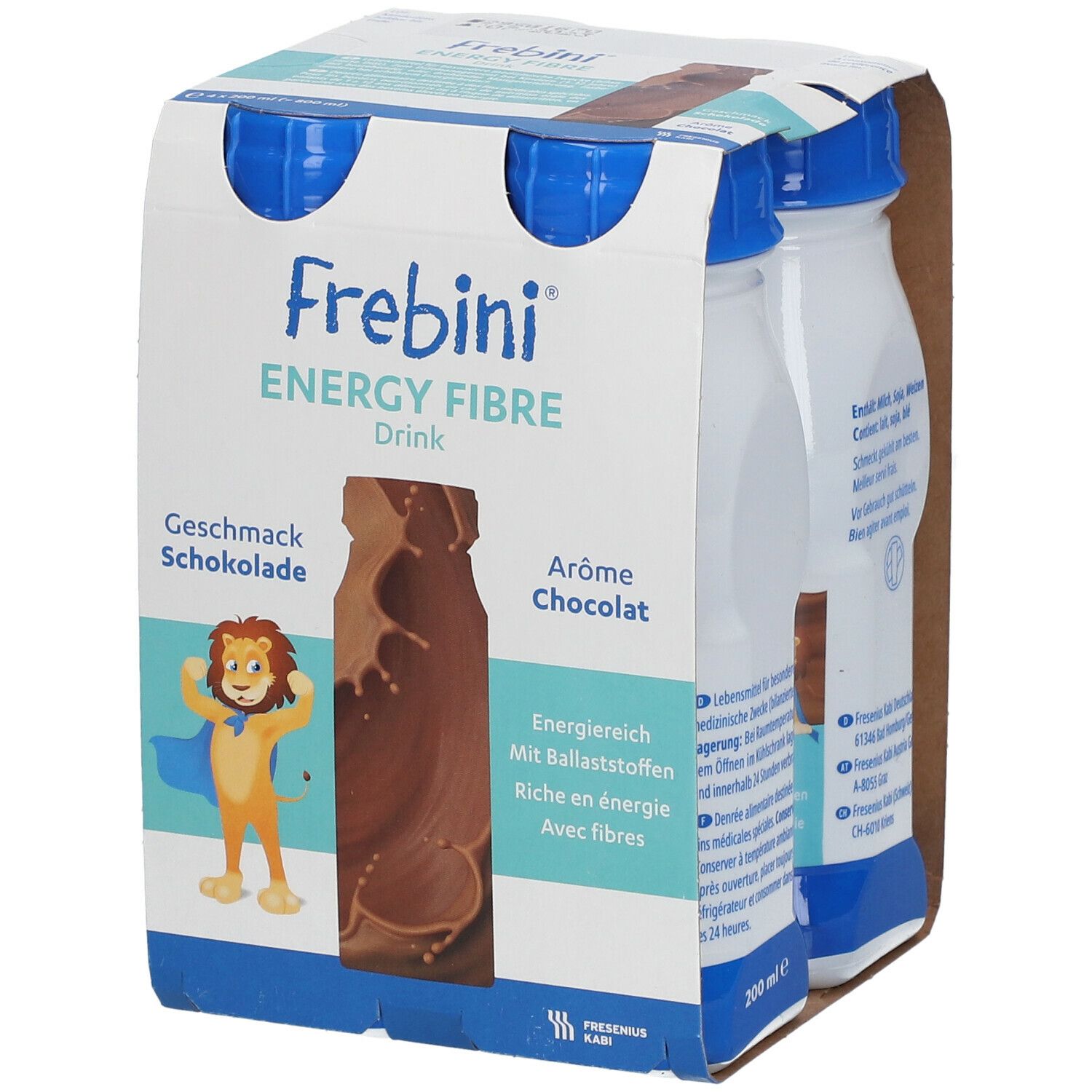 Frebini Energy Fibre Trinknahrung Schokolade | Aufbaunahrung mit Vitaminen für Kinder
