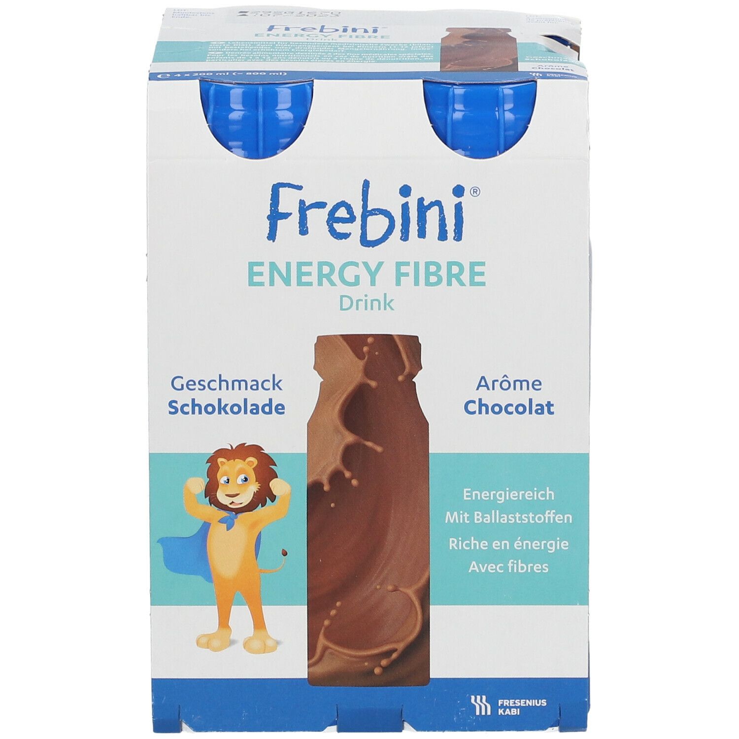 Frebini Energy Fibre Trinknahrung Schokolade | Aufbaunahrung mit Vitaminen für Kinder