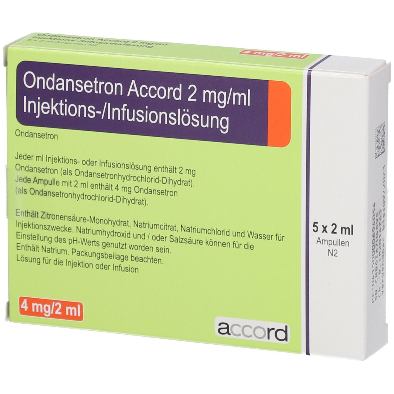 Ondansetron Accord 4 mg/2 ml
