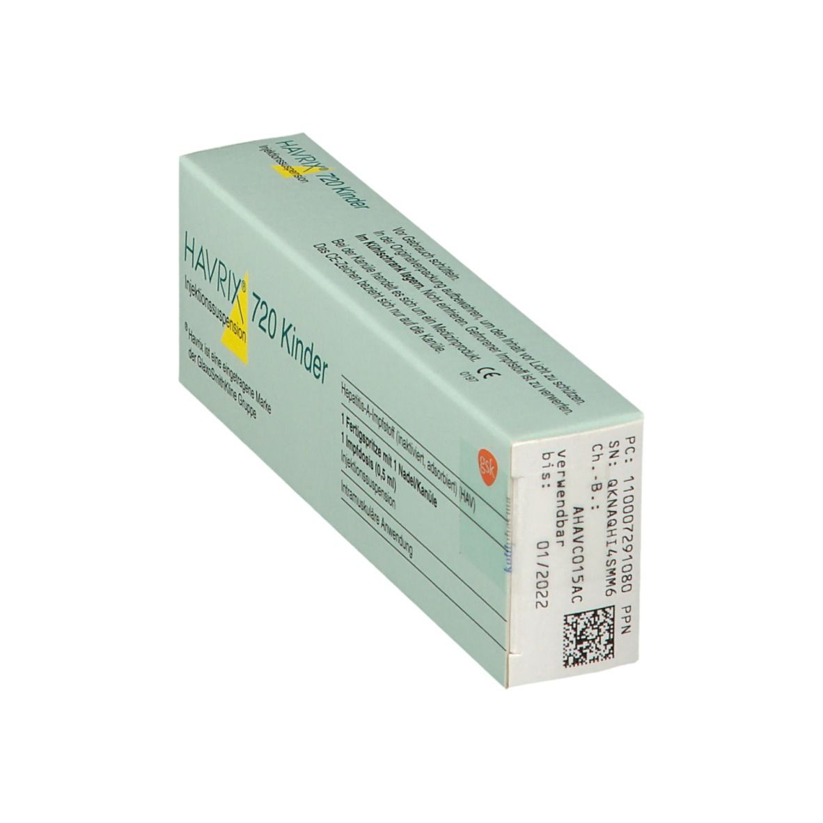 Havrix 720 Kinder Inj.-Susp.i.e.Fertigspritze 0,5 ml Injektionssuspension