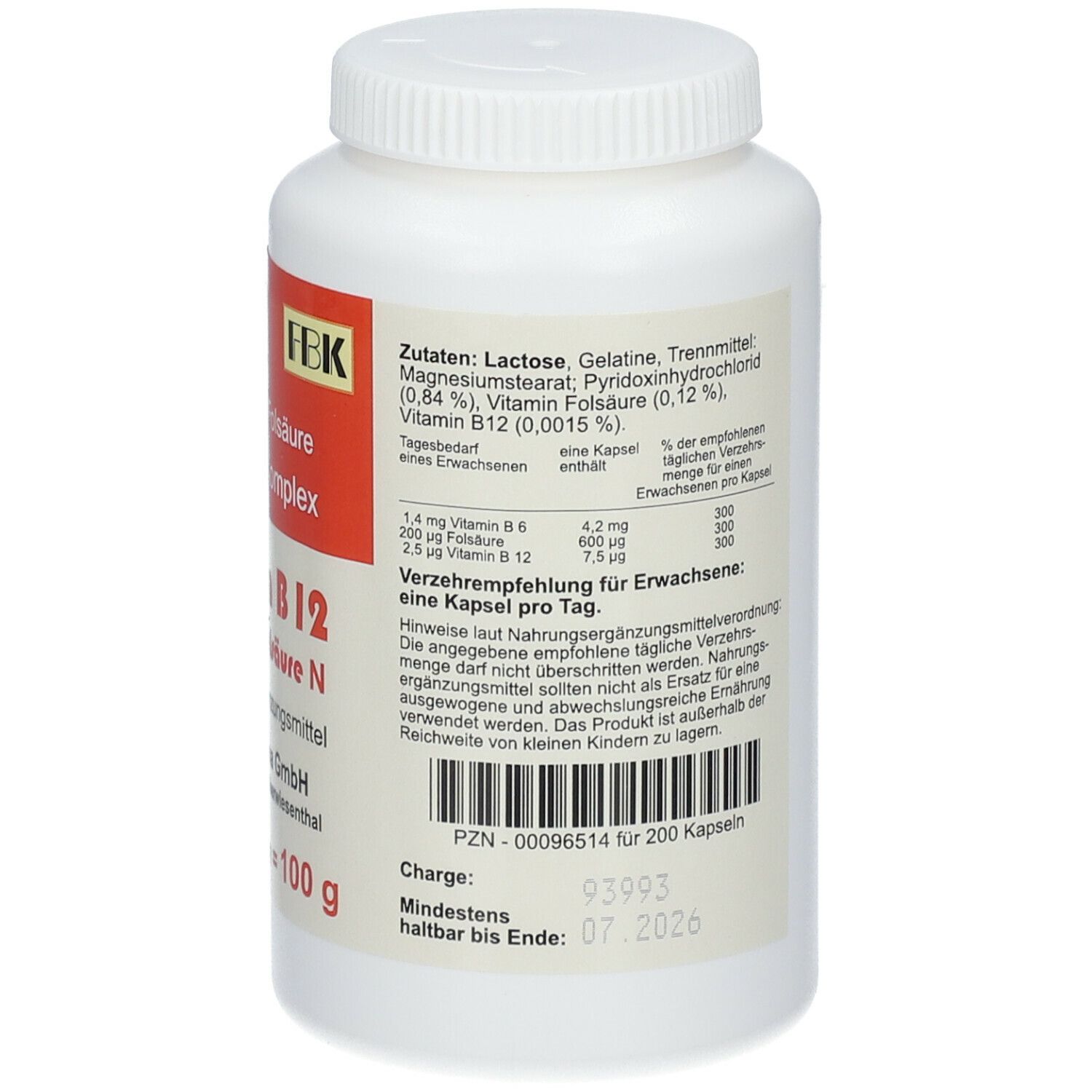 Bioxera® Vitamin B12 + B6 + Folsäure N