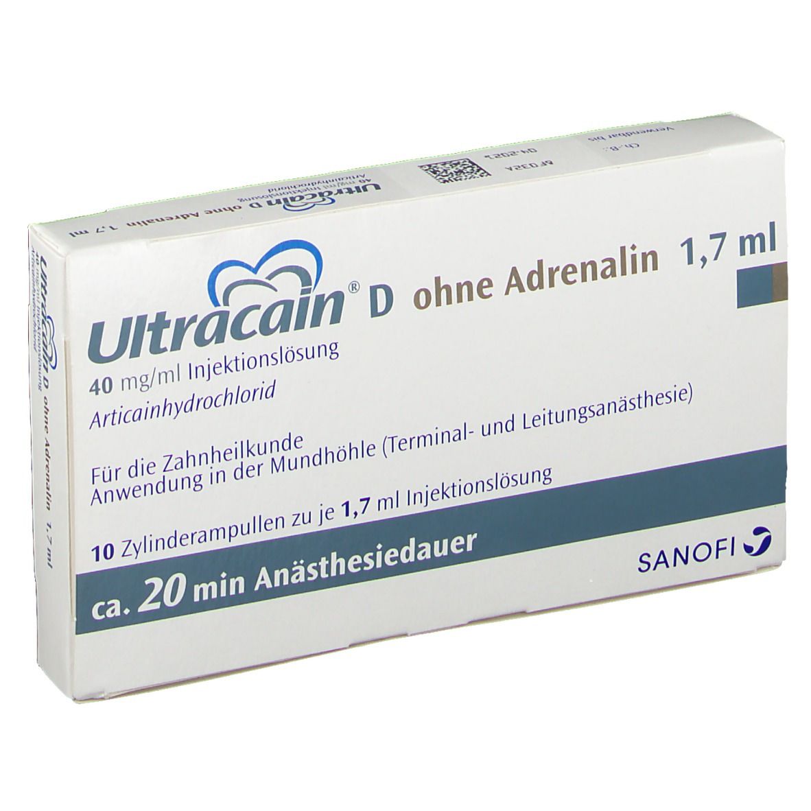 Ultracain D ohne Adrenalin Zylinderampullen 10x1,7 ml