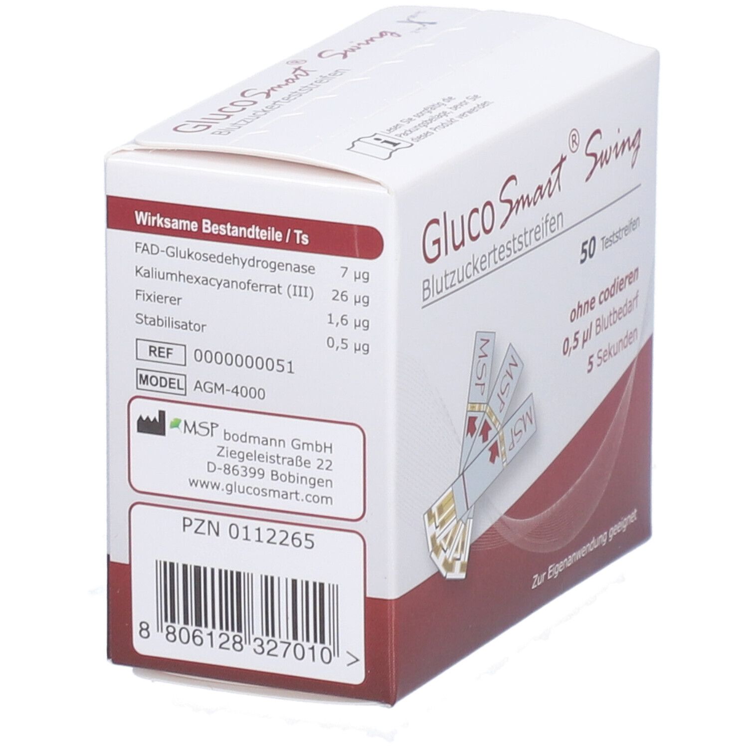 GLUCOSMART® Swing Blutzuckerteststreifen