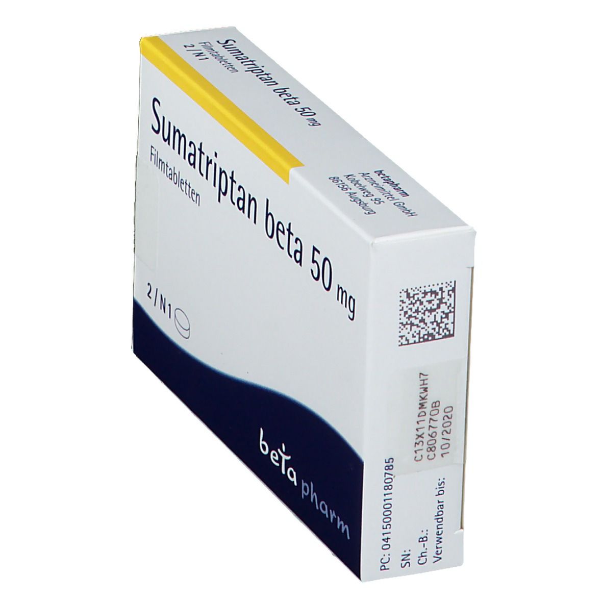 Sumatriptan beta 50 mg Filmtabletten 2 St