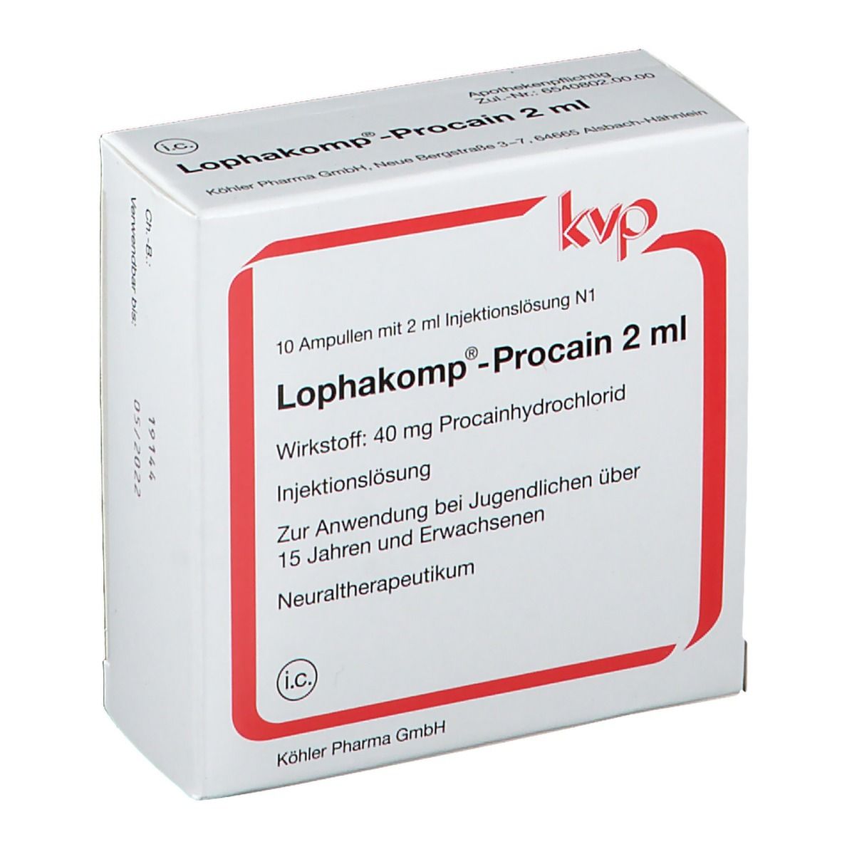 Lophakomp Procain 2 ml Injektionslösung