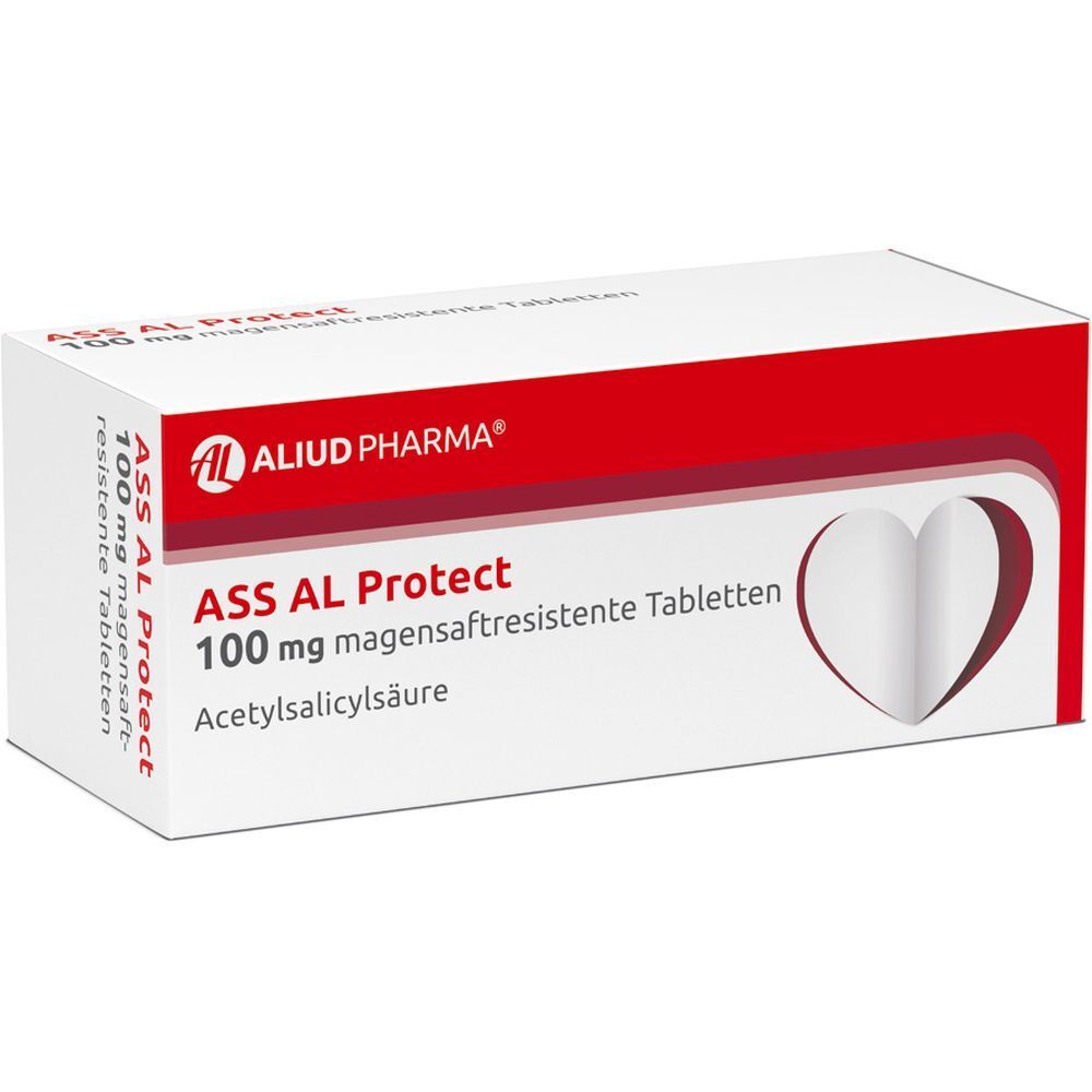ASS AL Protect 100 mg magensaftresistente Tabletten bei erhöhtem Herzinfarkt- und Schlaganfallrisiko