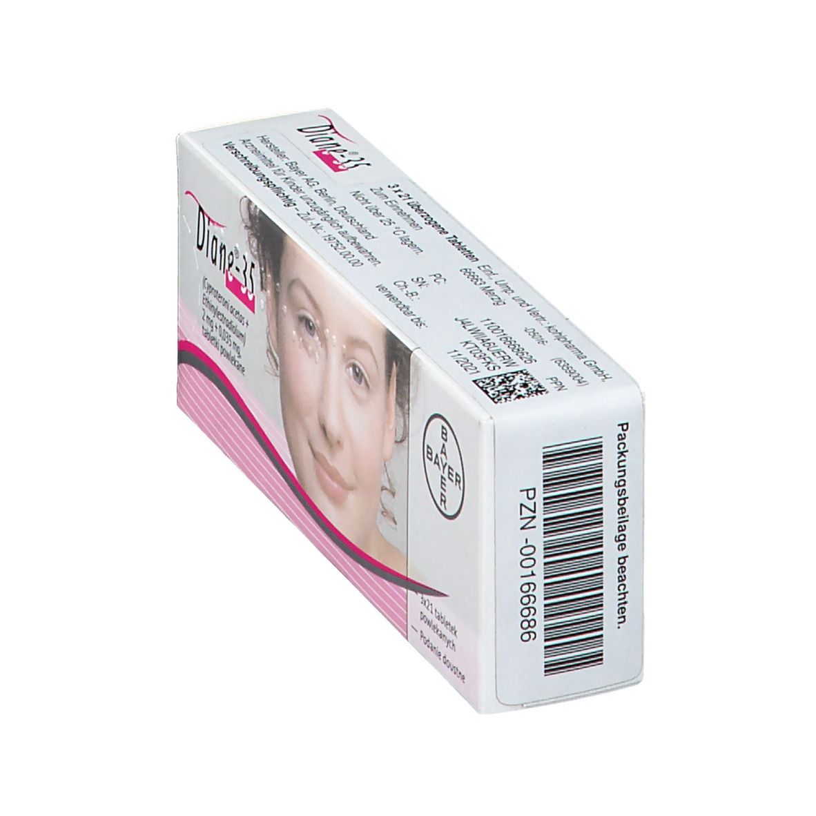 Diane 35 überzogene Tabletten 3x21 St Überzogene