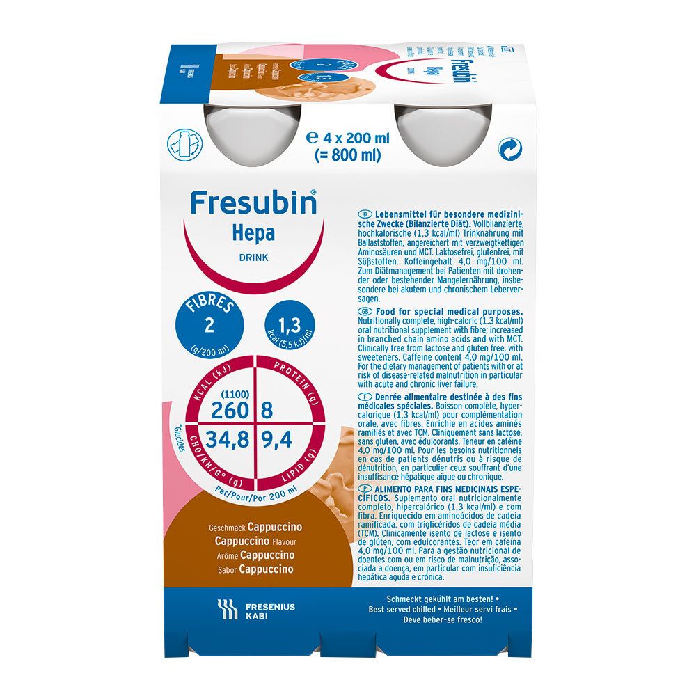 Fresubin Hepa Drink Cappuccino Trinkflasche