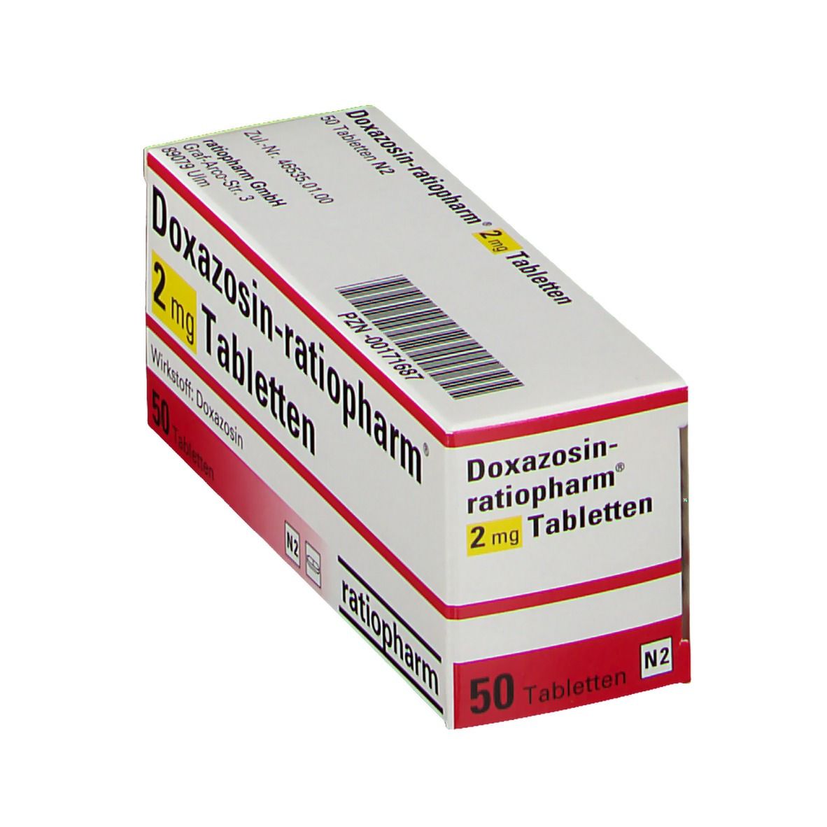 DOXAZOSIN-ratiopharm 2 mg Tabletten 50 St