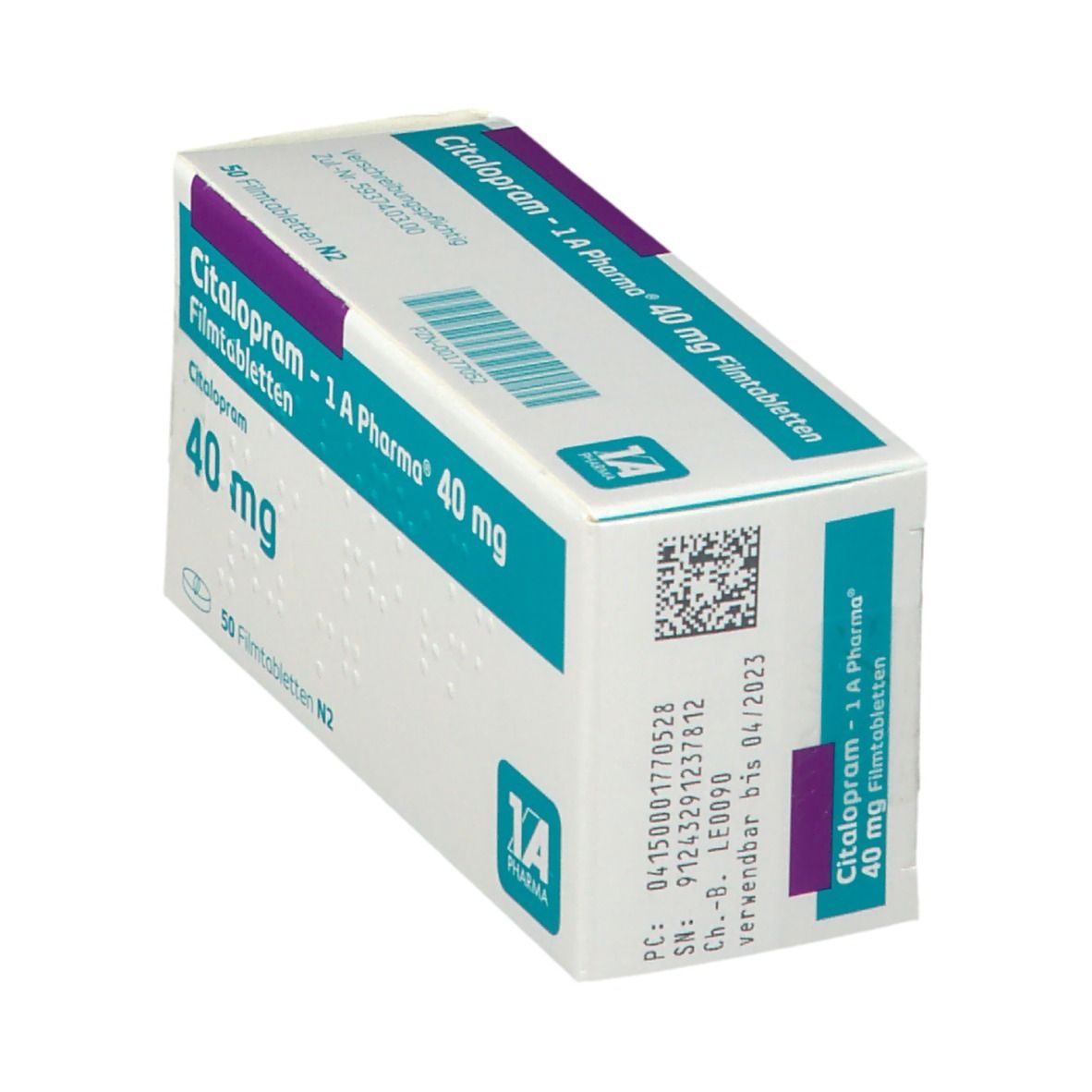 Citalopram-1A Pharma 40 mg Filmtabletten 50 St