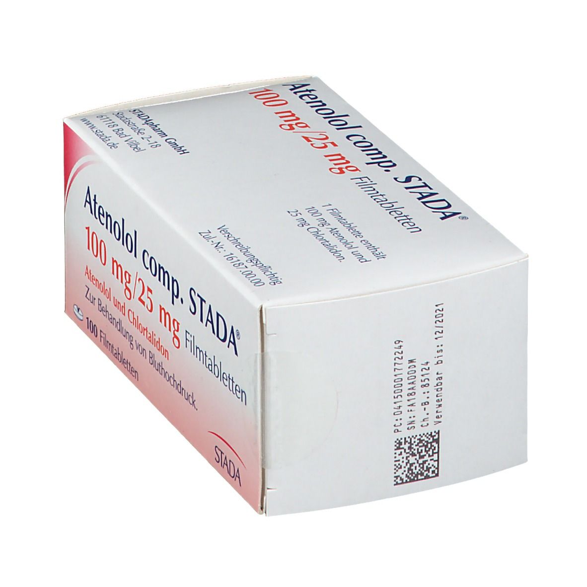 Atenolol comp. Stada 100 mg/25 mg Filmtabletten St