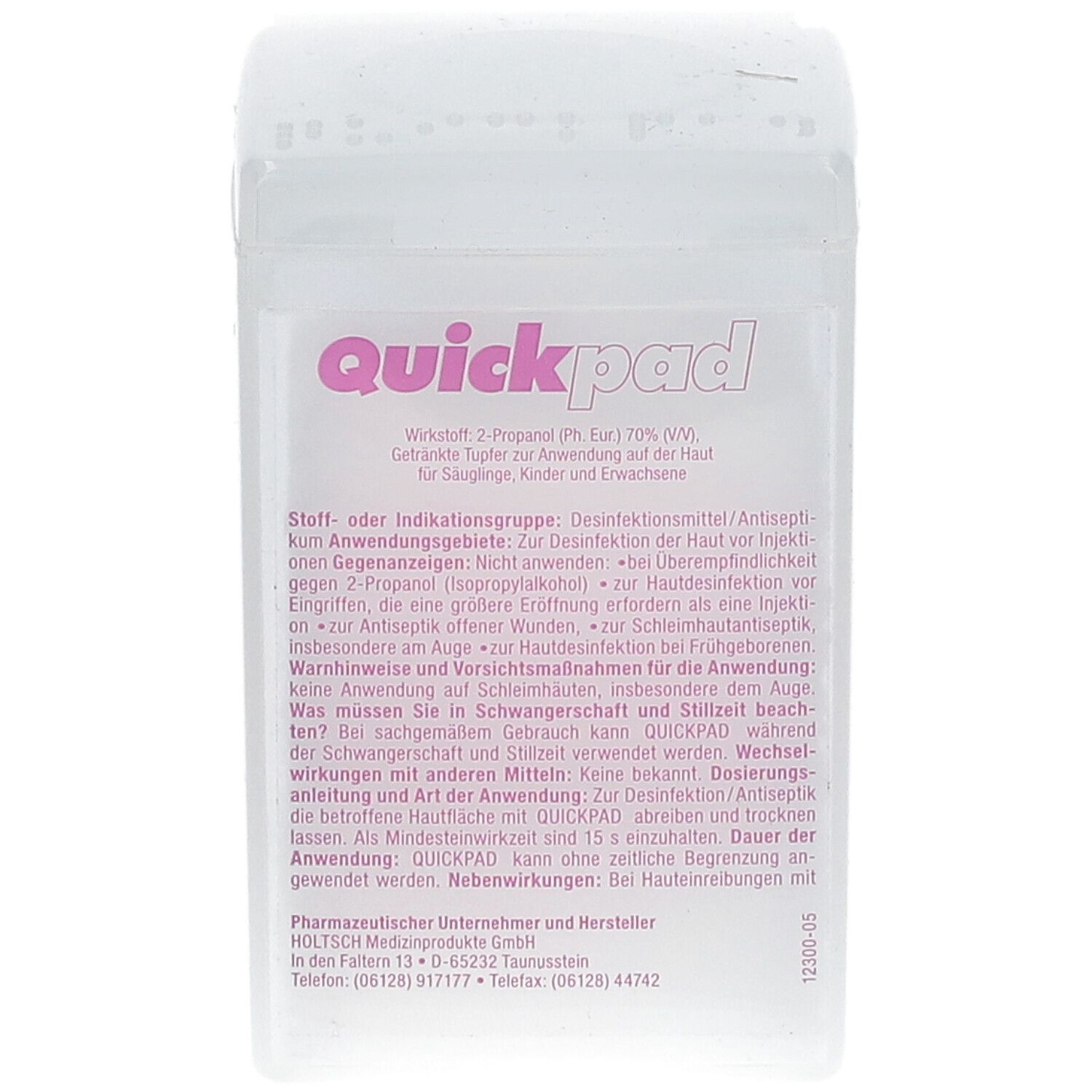 Quickpad Alkohol Tupfer Spender