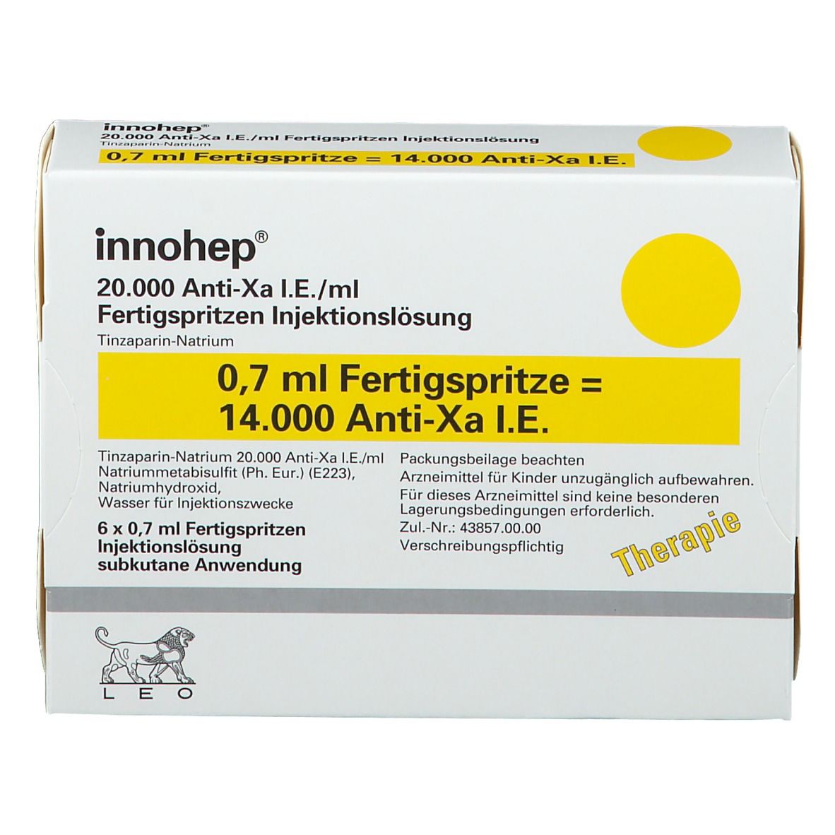 Innohep® 20.000 Anti-Xa I.E./ ml 0,7 ml