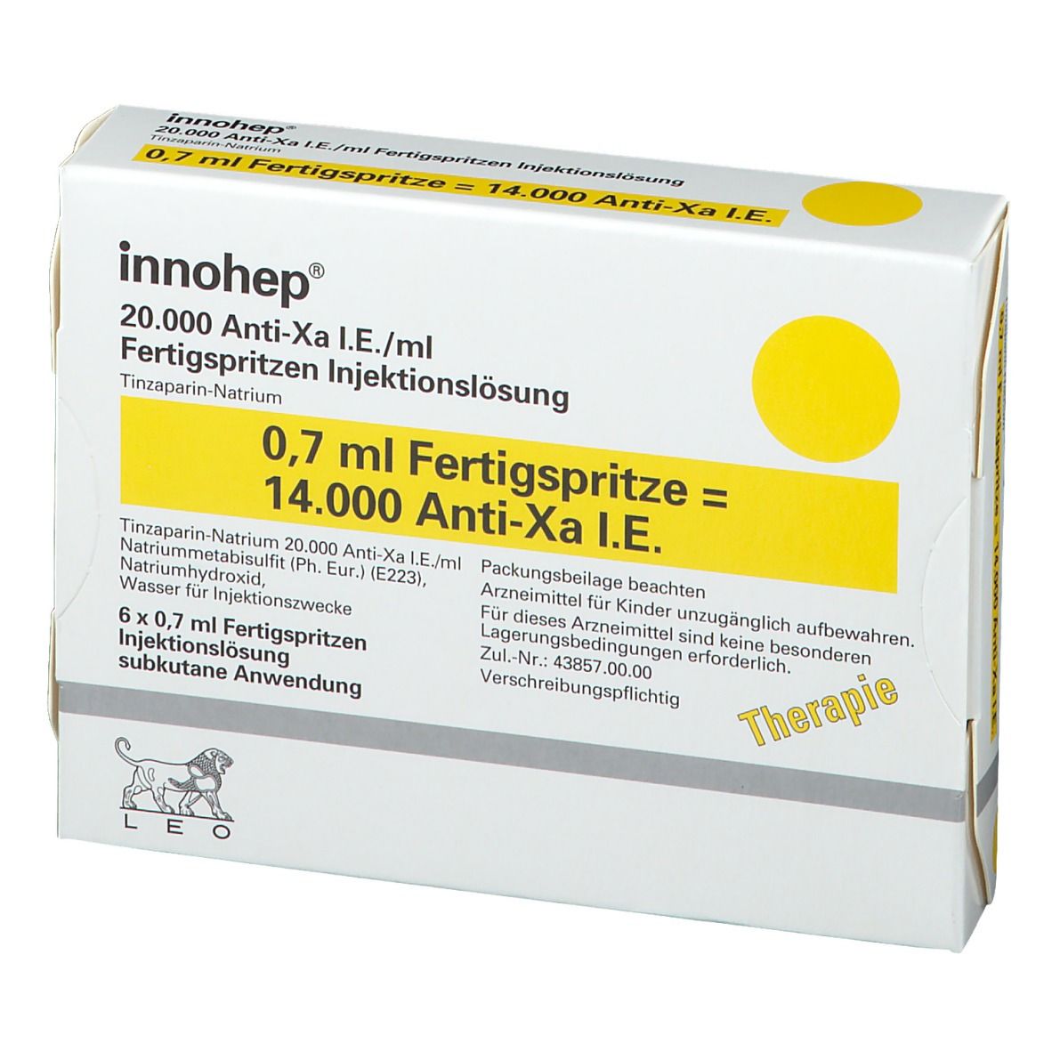 Innohep® 20.000 Anti-Xa I.E./ ml 0,7 ml
