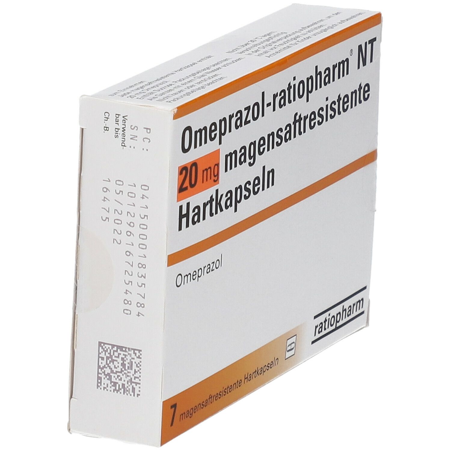 OMEPRAZOL-ratiopharm NT 20 mg magensaftr.Hartkaps. 7 St Kapseln magensaftresistent