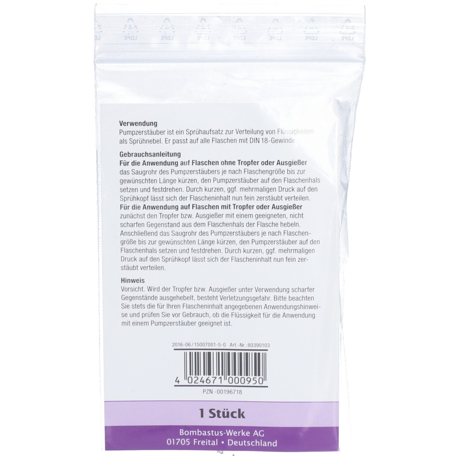 Bombastus Pumpzerstäuber 50 ml