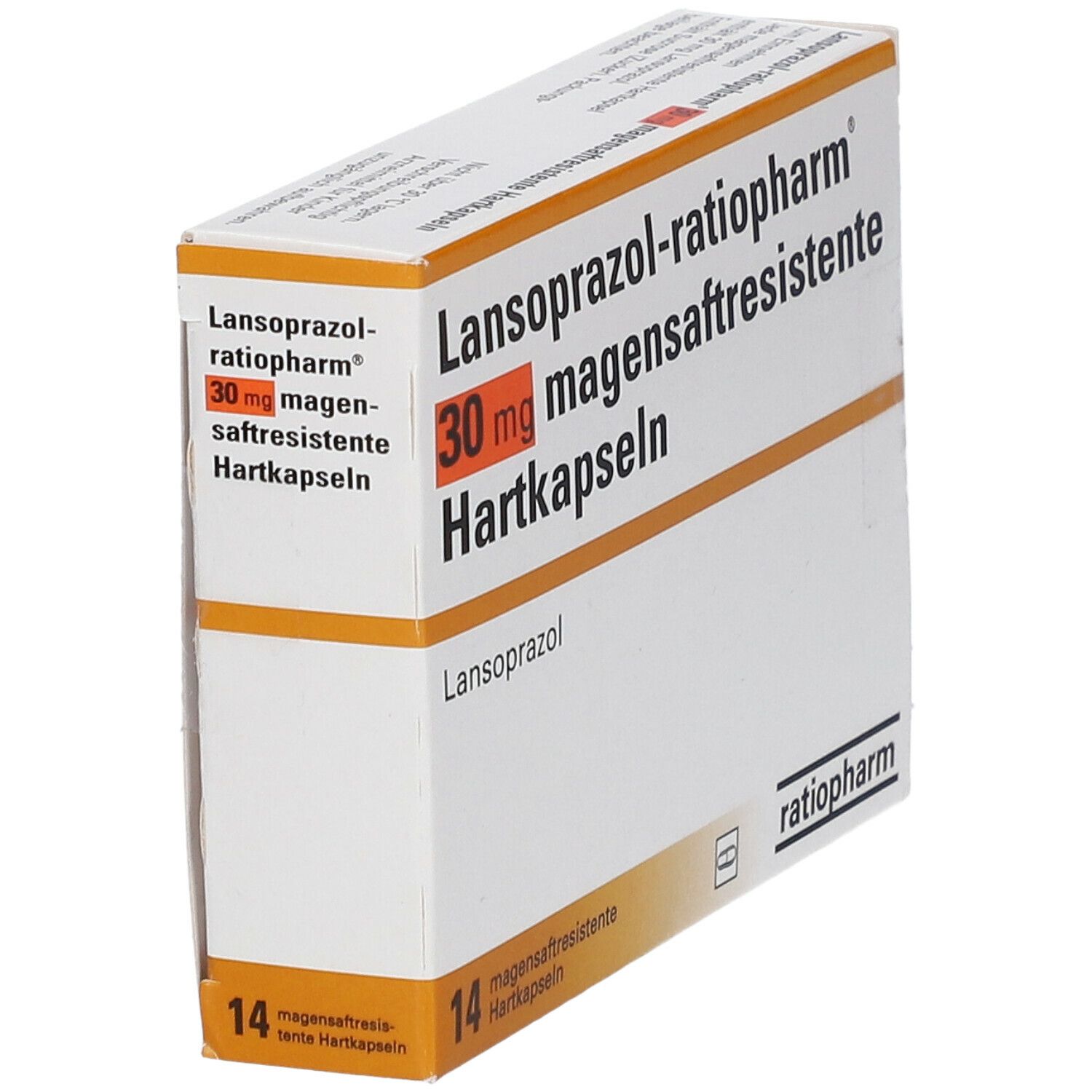 LANSOPRAZOL-ratiopharm 30 mg magensaftres.Hartkap. 14 St Kapseln magensaftresistent