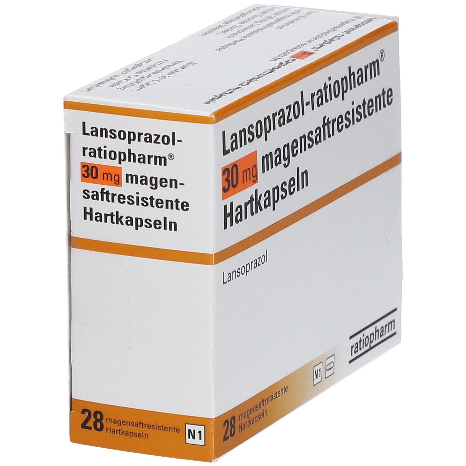 LANSOPRAZOL-ratiopharm 30 mg magensaftres.Hartkap. 28 St Kapseln magensaftresistent