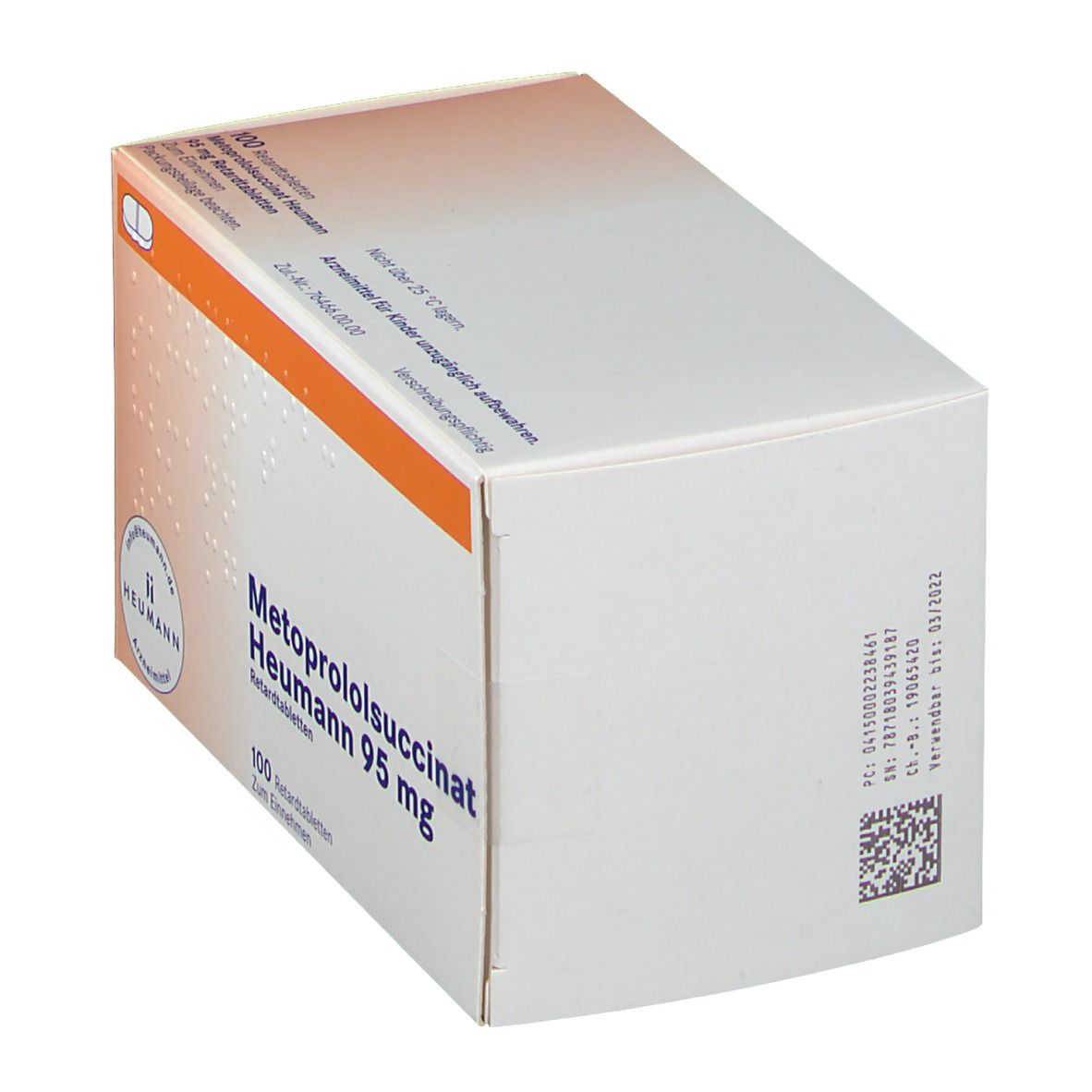 Metoprololsuccinat Heumann 95mg Retardtabletten 100 St Retard-Tabletten