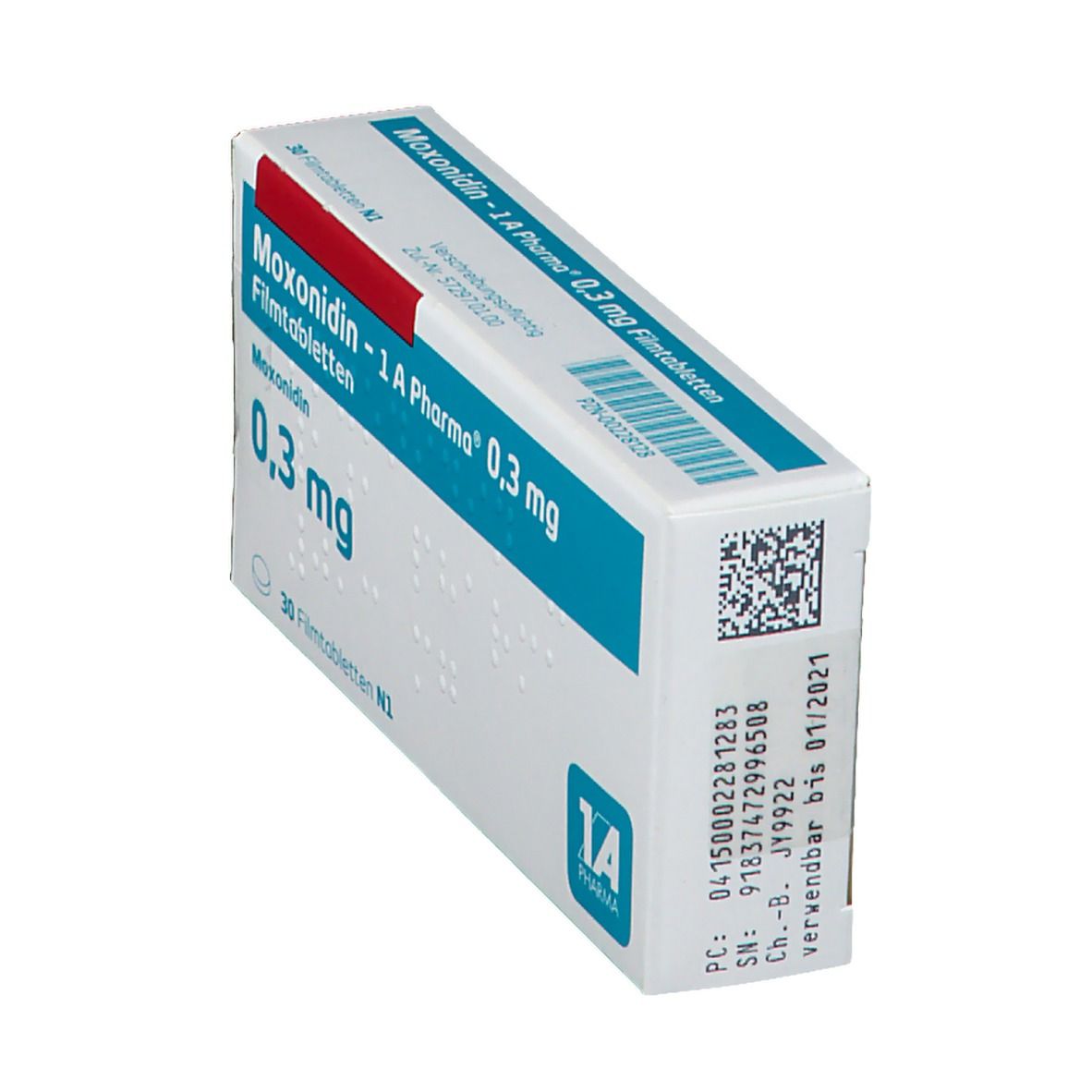 Moxonidin-1A Pharma 0,3 mg Filmtabletten 30 St