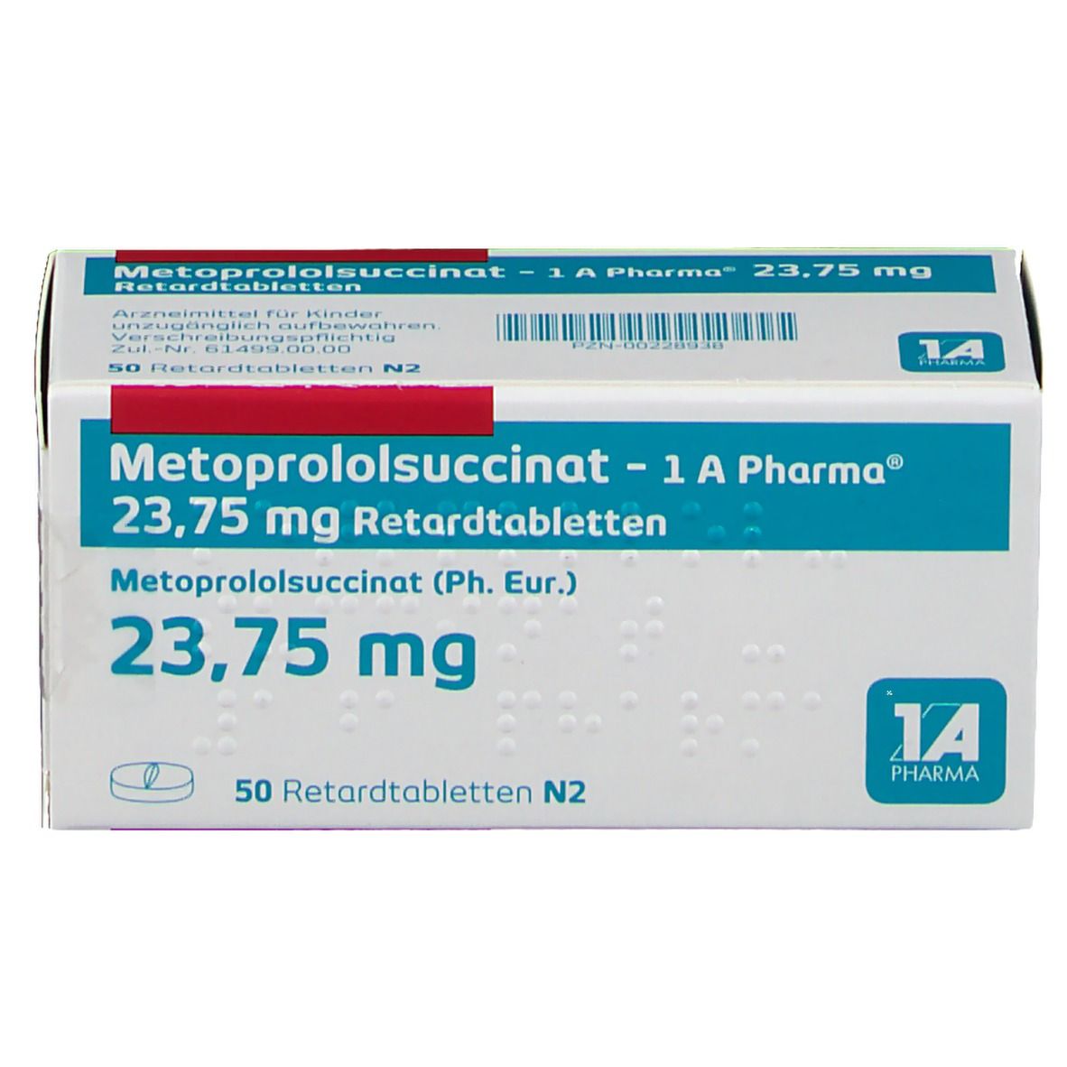Metoprololsuccinat - 1 A Pharma® 23,75 mg