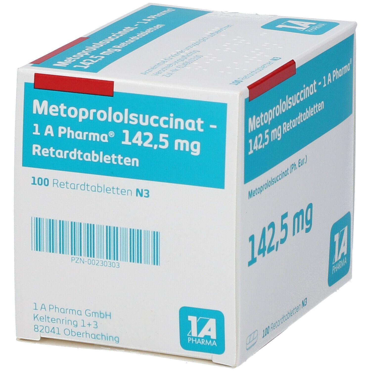 Metoprololsuccinat-1A Phar.142,5 Retardtabletten 100 St Retard-Tabletten