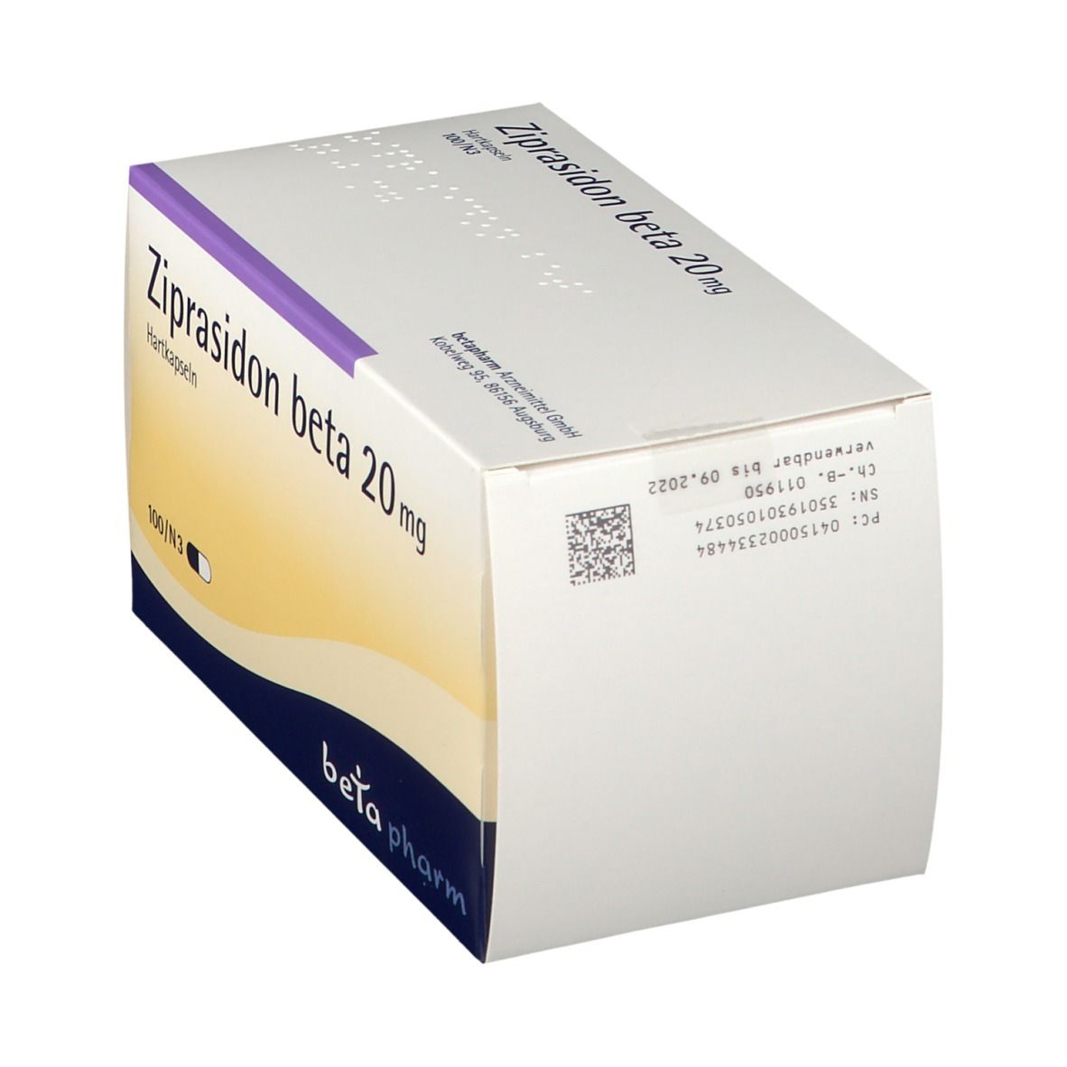 Ziprasidon beta 20 mg Hartkapseln 100 St