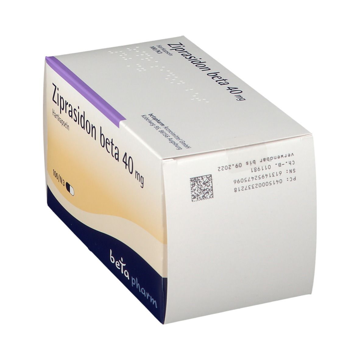 Ziprasidon beta 40 mg Hartkapseln 100 St