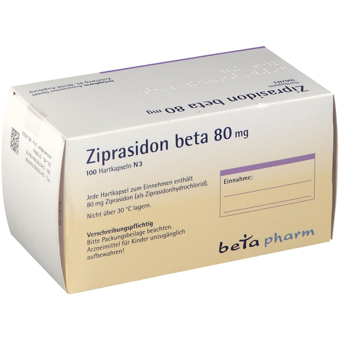 Ziprasidon beta 80 mg Hartkapseln 100 St