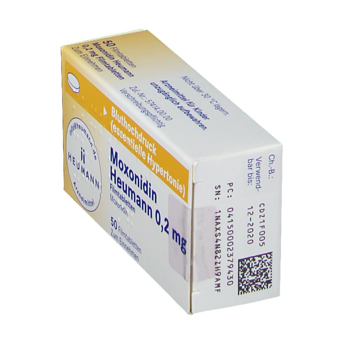 Moxonidin Heumann 0,2 mg Filmtabletten 50 St