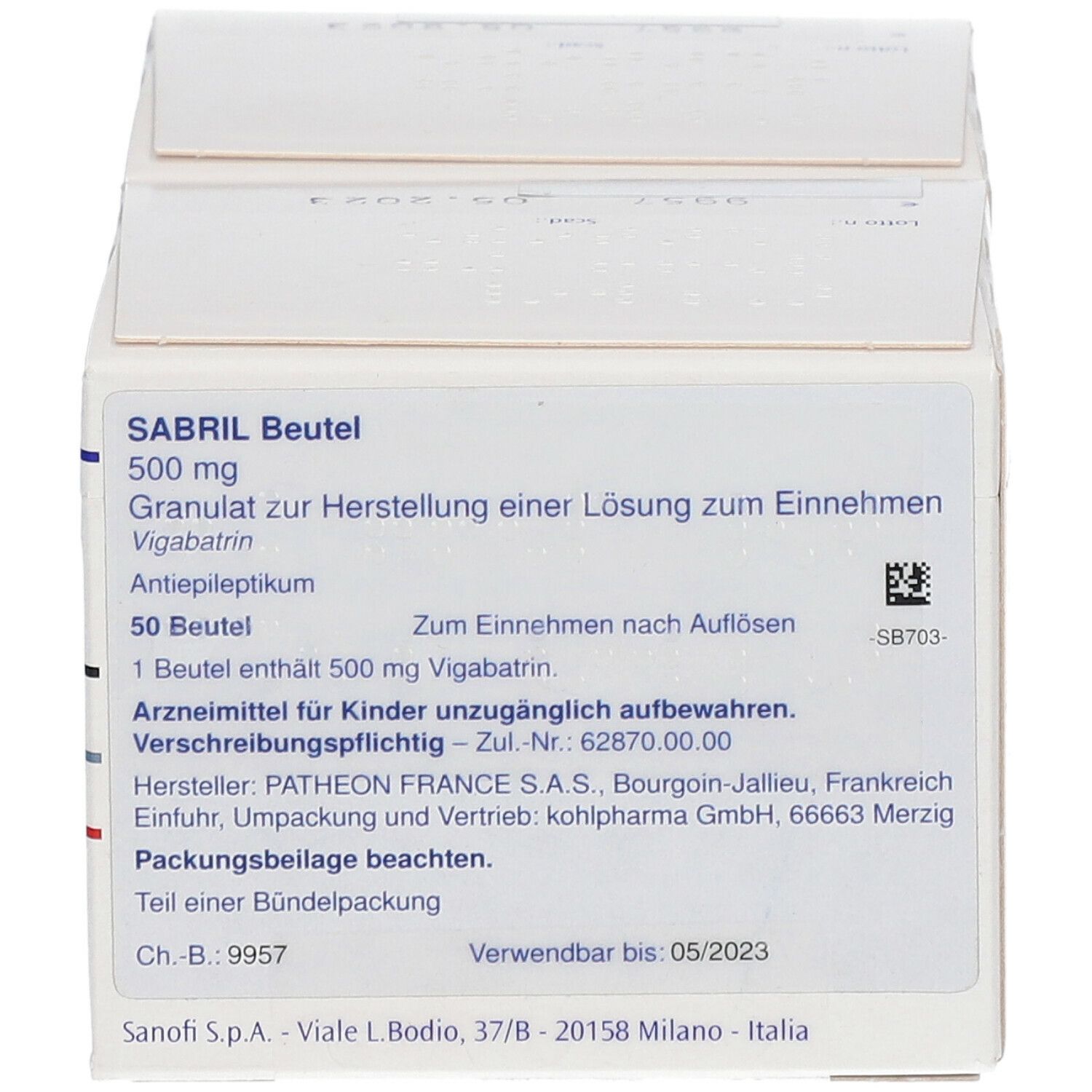 Sabril® Beutel 500 mg