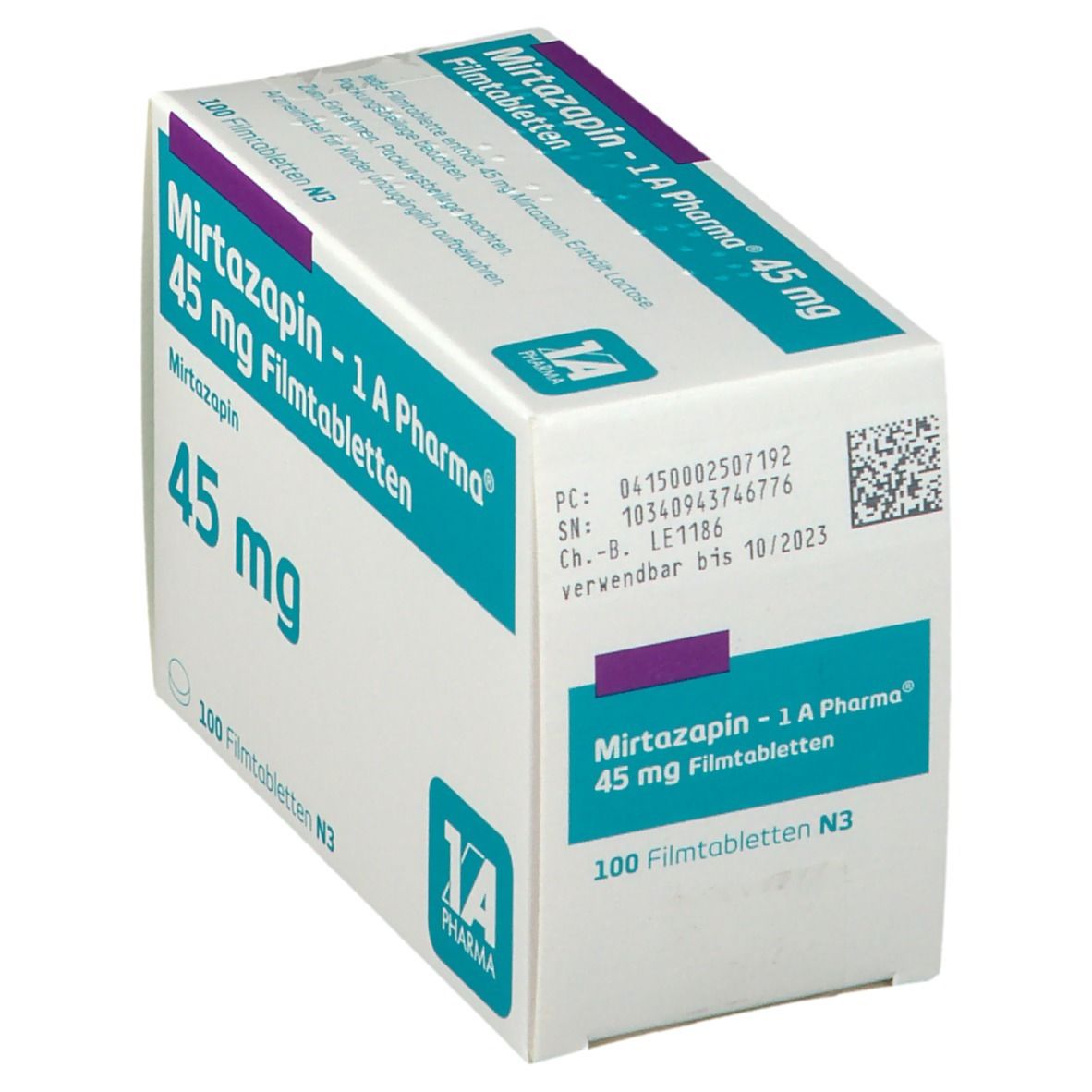 Mirtazapin-1A Pharma 45 mg Filmtabletten 100 St