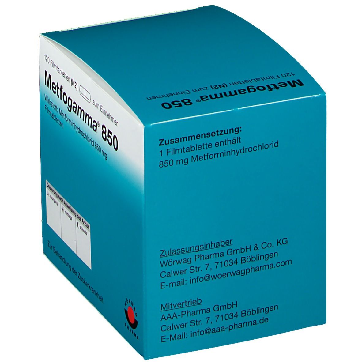Metfogamma 850