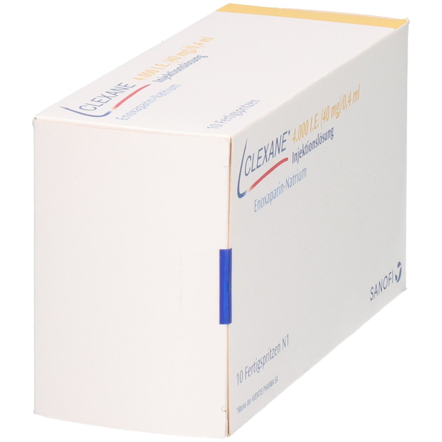 Clexane 4.000 I.E. Injektionslösung mit 10 Fertigspritzen N1. Enoxaparin-Natrium.