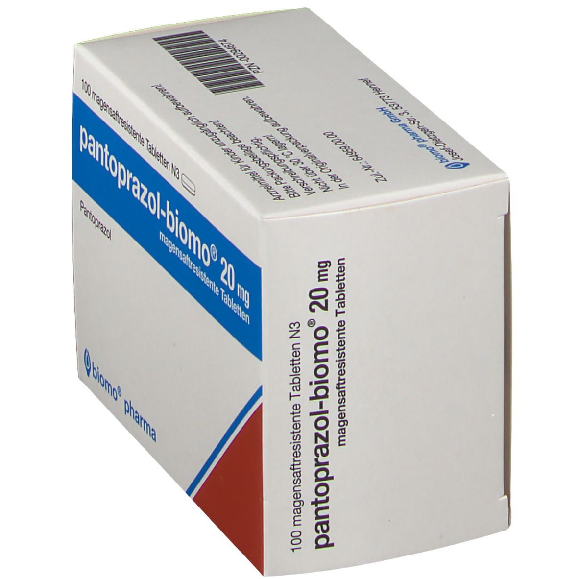 PANTOPRAZOL-biomo 20 mg magensaftres.Tabletten 100 St Tabletten magensaftresistent