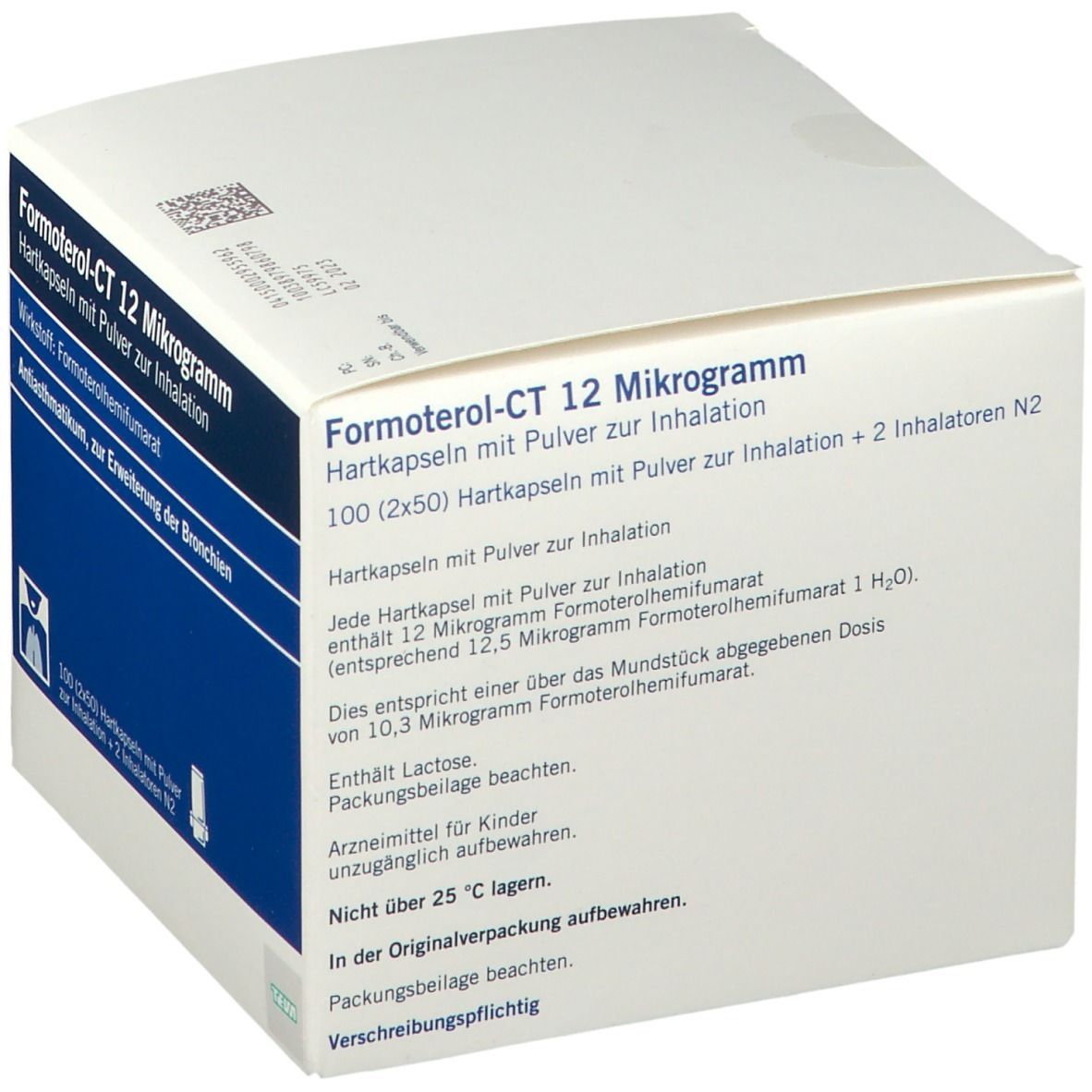 Formoterol-Ct 12 Mikrogramm Hartkps.m.Plv.z.Inhal. 2x50 St Hartkapseln mit Pulver zur Inhalation