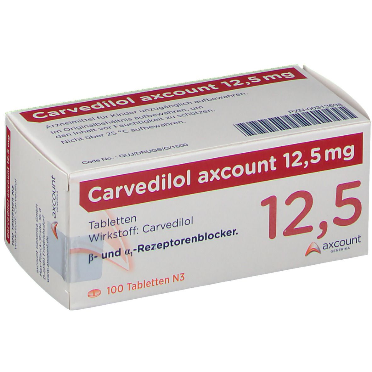 Carvedilol axcount 12,5 mg