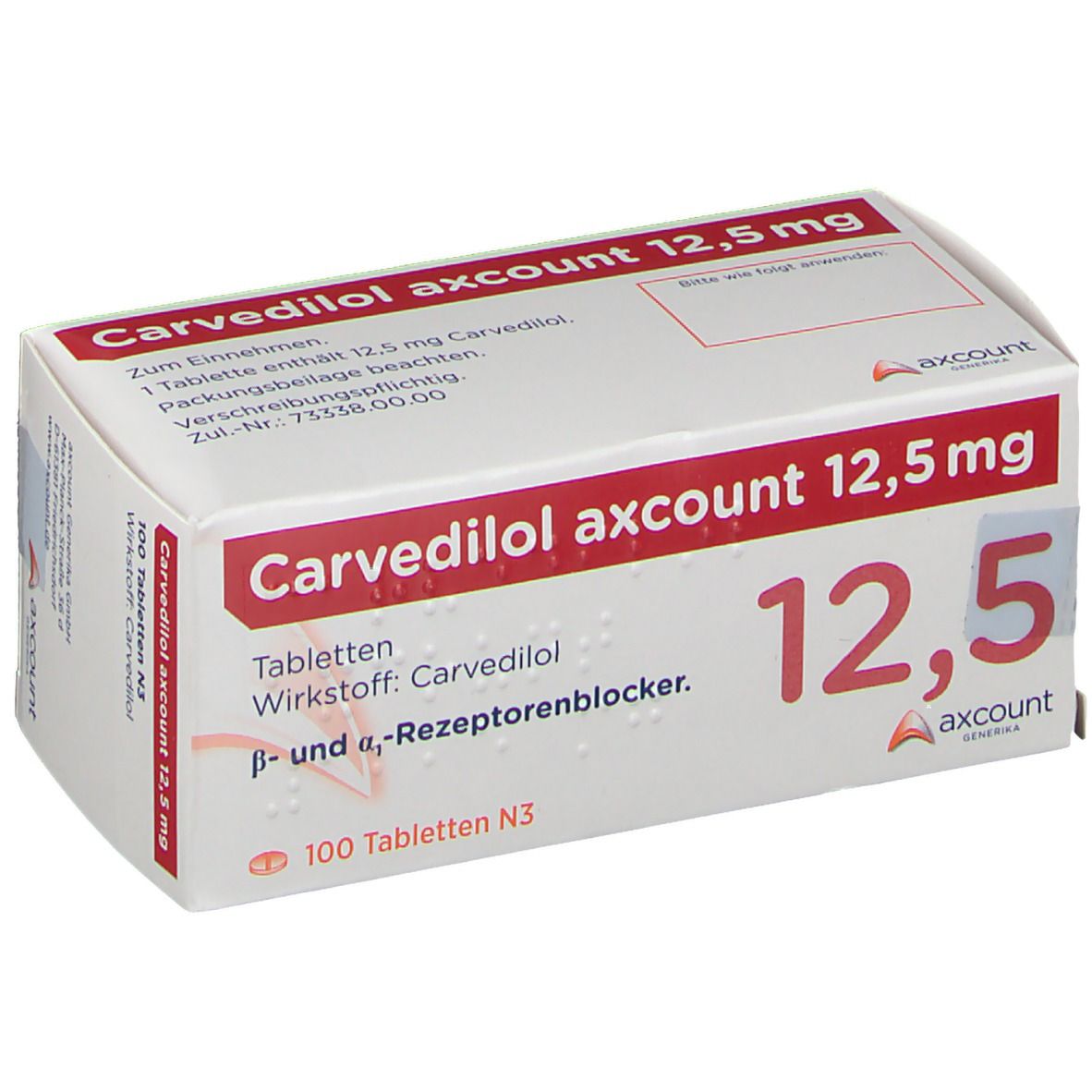 Carvedilol axcount 12,5 mg