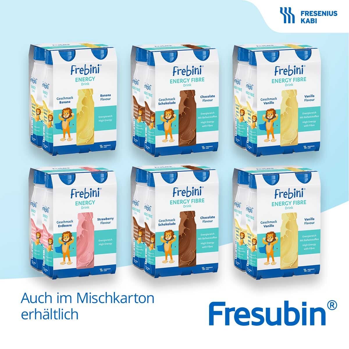 Frebini Energy Trinknahrung Banane | Aufbaunahrung mit Vitaminen für Kinder