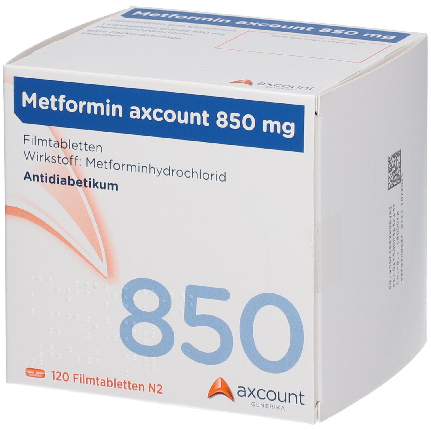Metformin axcount 850 mg
