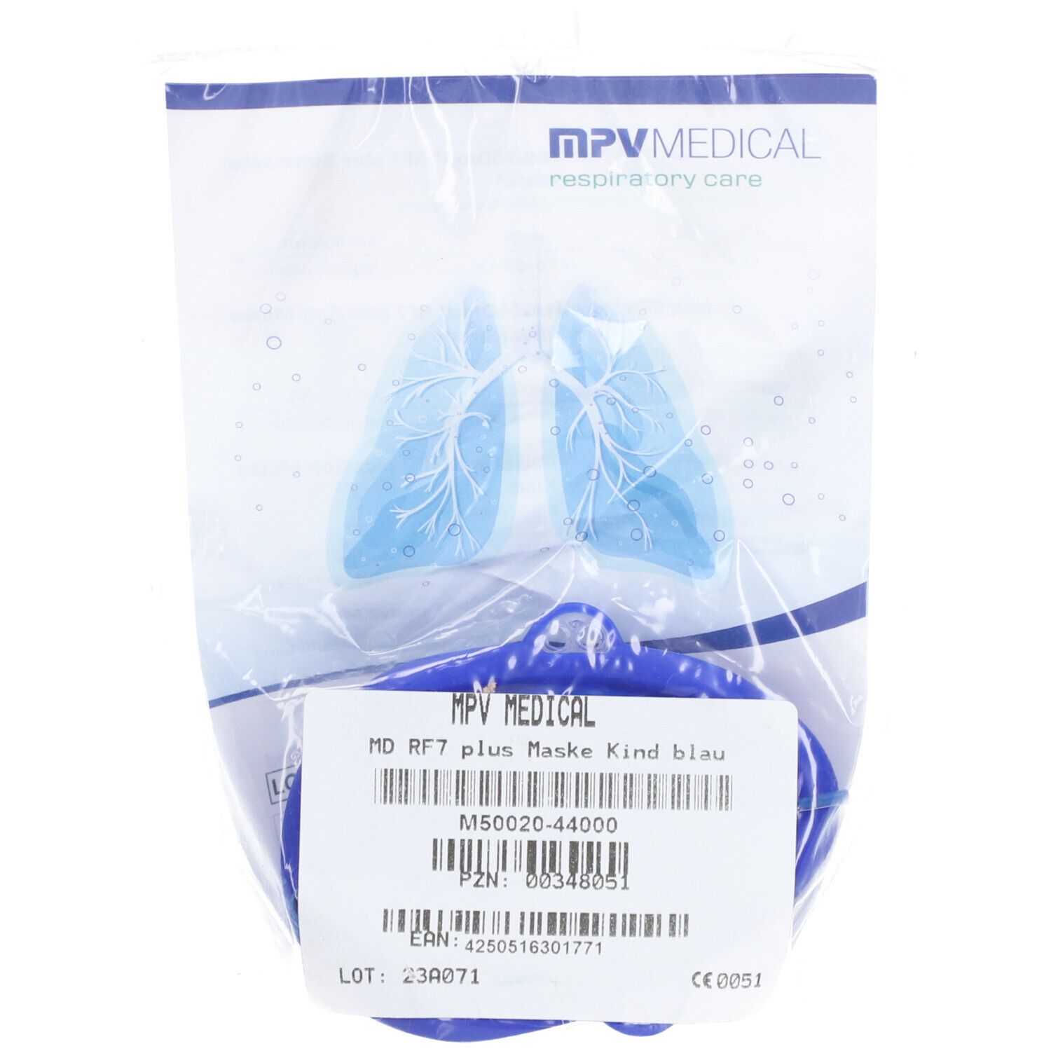 Microdrop RF7 Maske Kind blau transparent 1 St